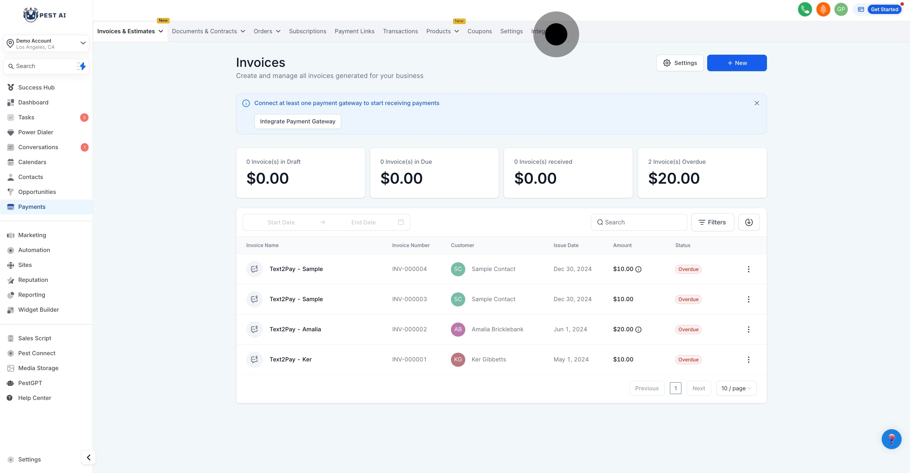 2 Now, click on "Integrations".