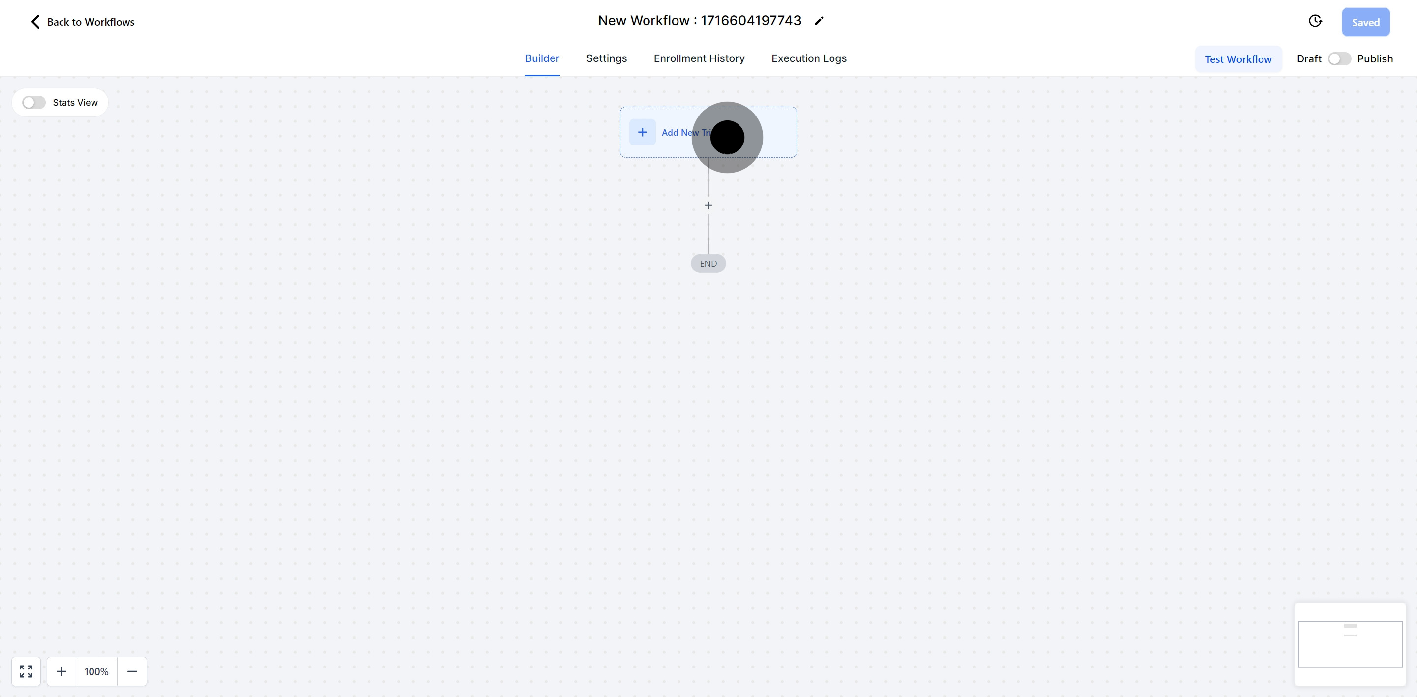 3 Now, click on "Add New Trigger".