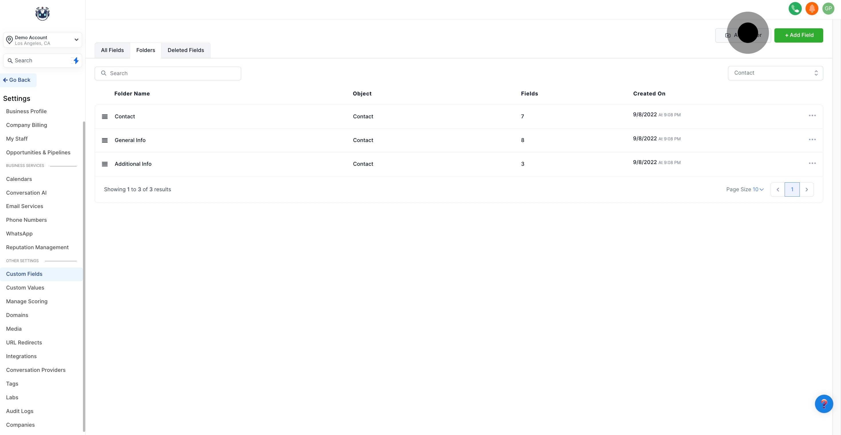 4 Click on "Add Folder".