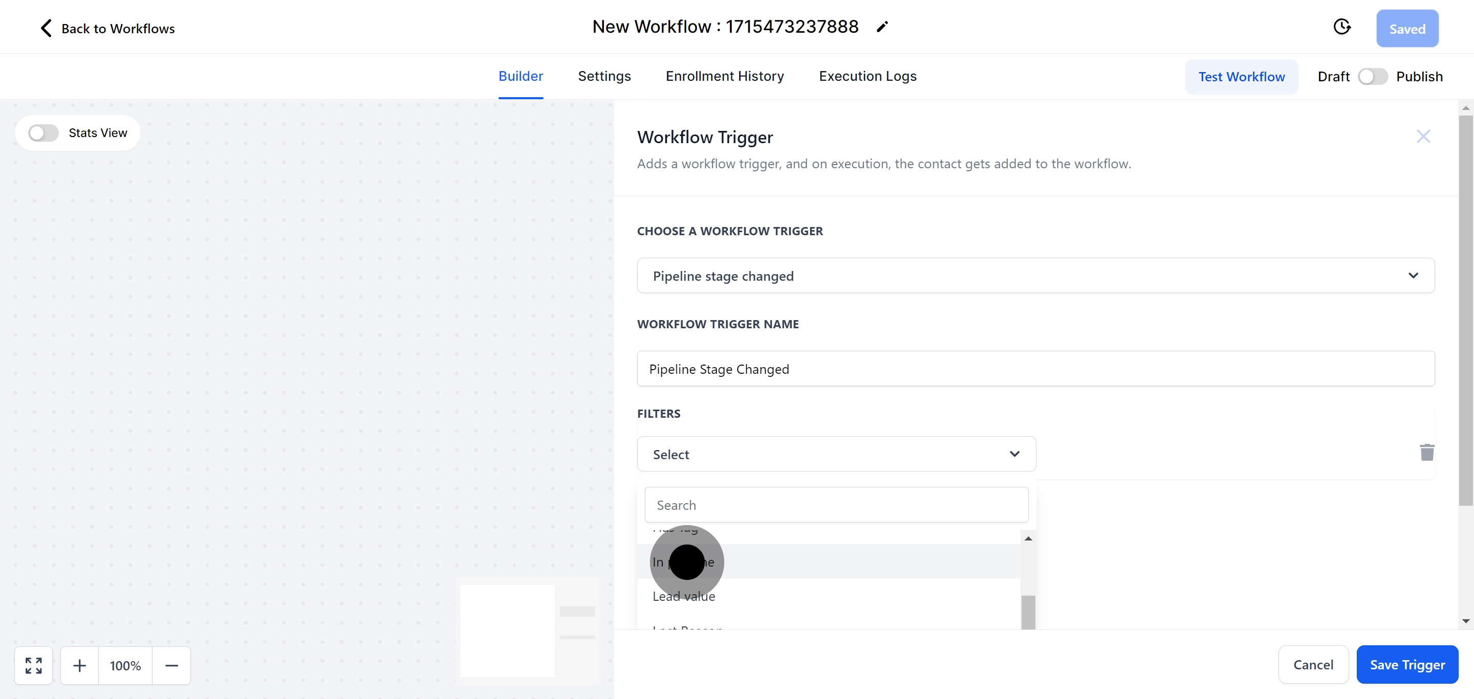 8 Now, click on "In pipeline".