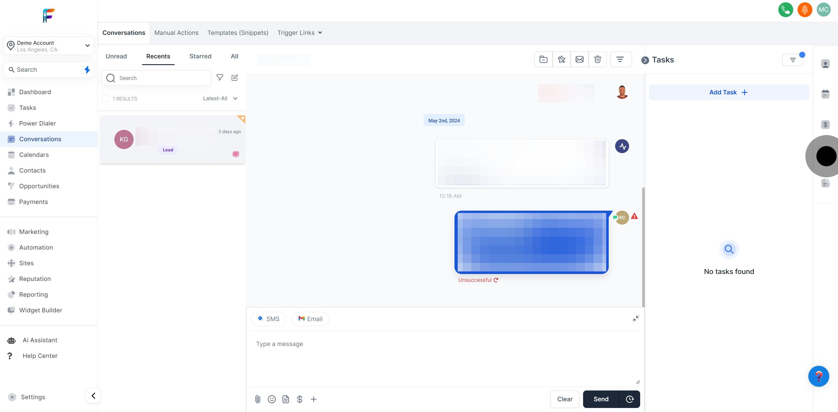 17 After, click on "Tasks".