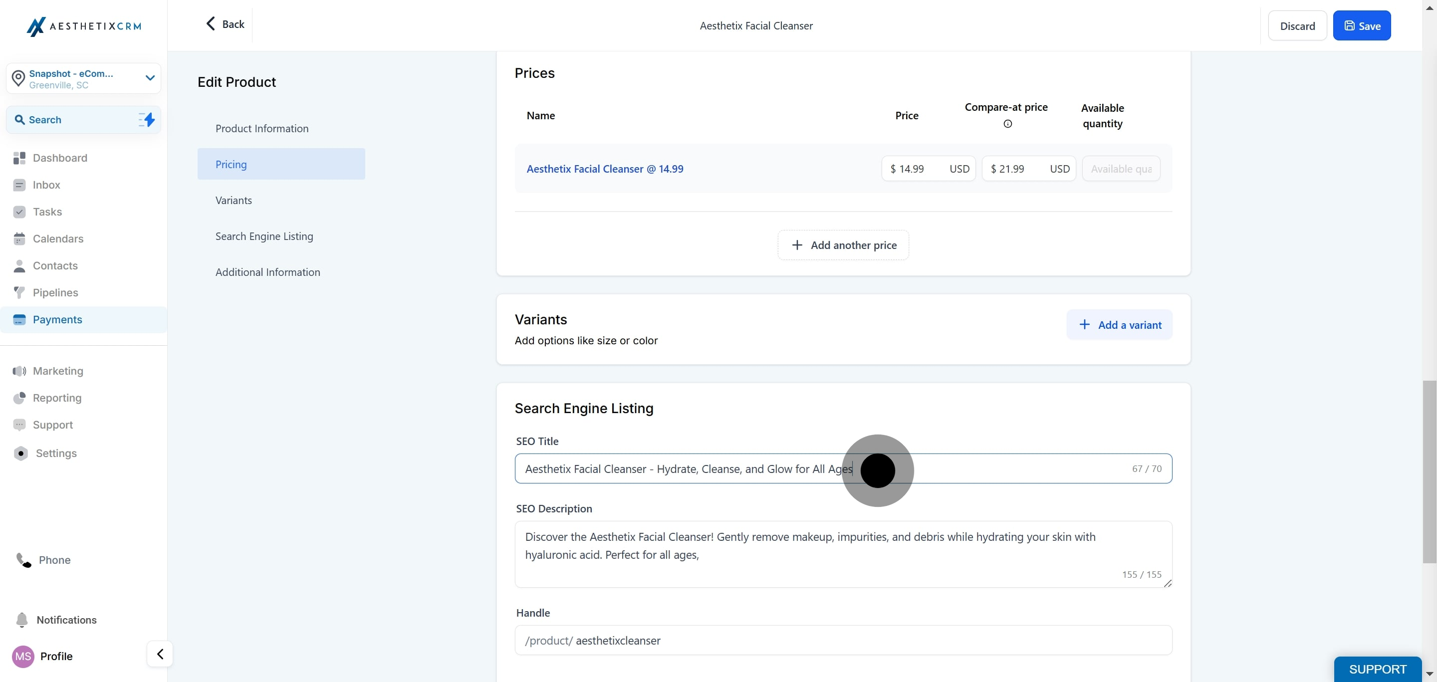 5 After that, click on the element.