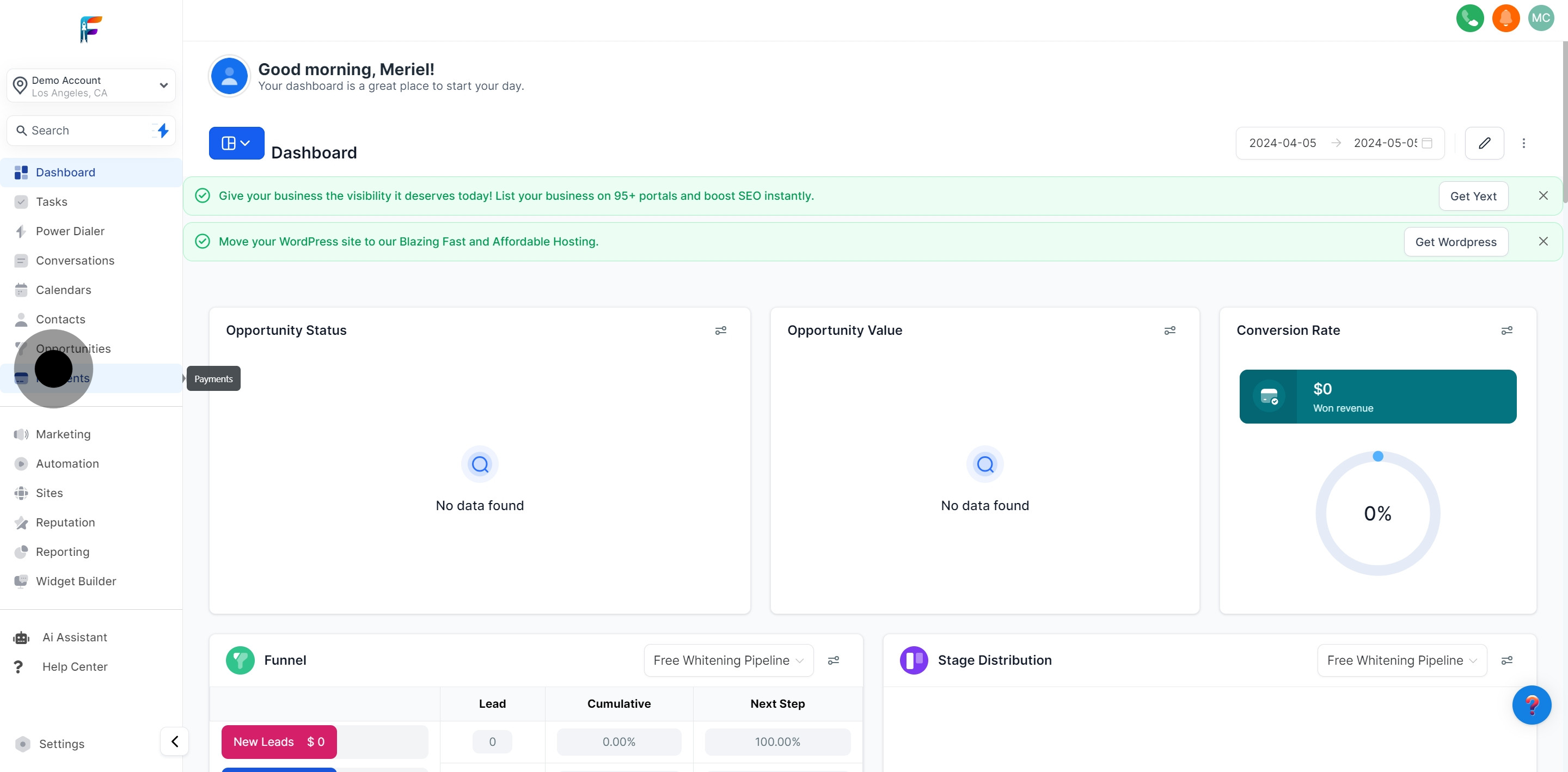 1 To kick off, click here.