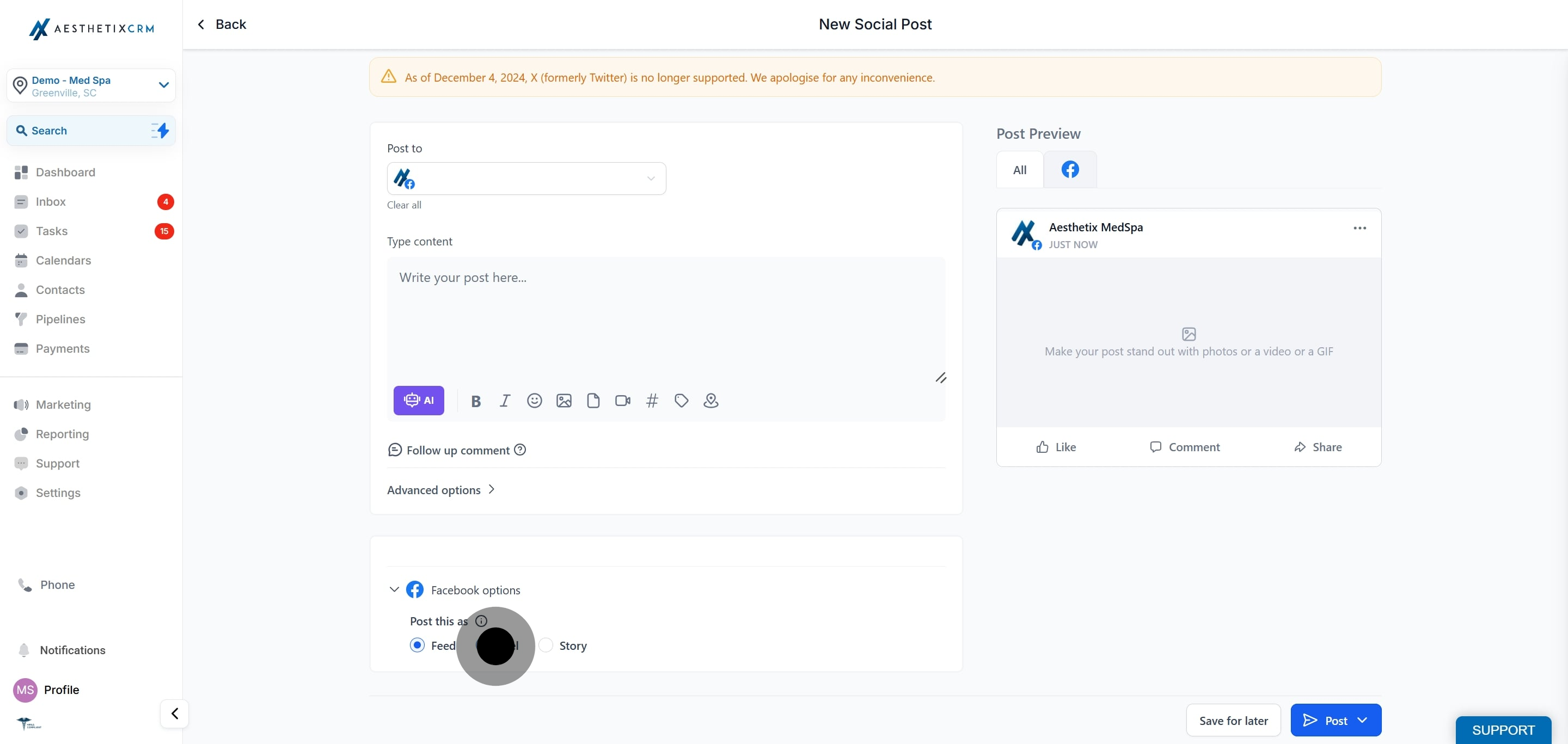 6 Click on the element.