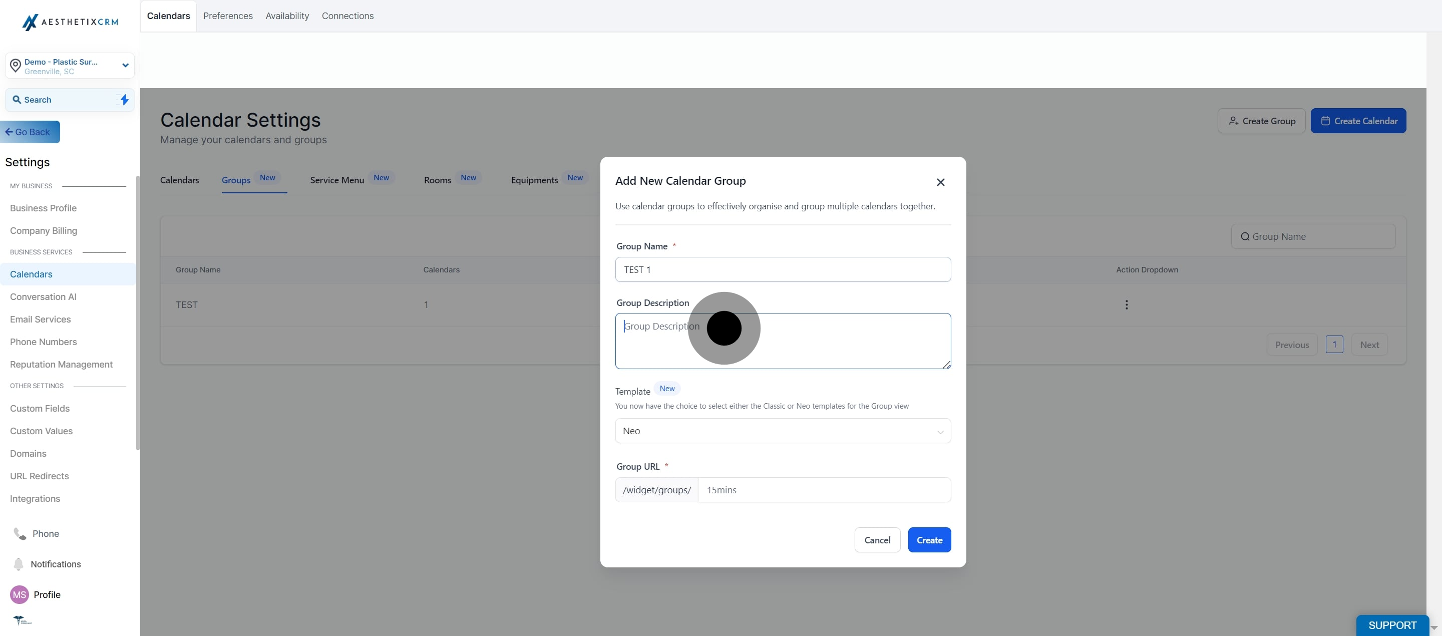 6 After, click on the element.