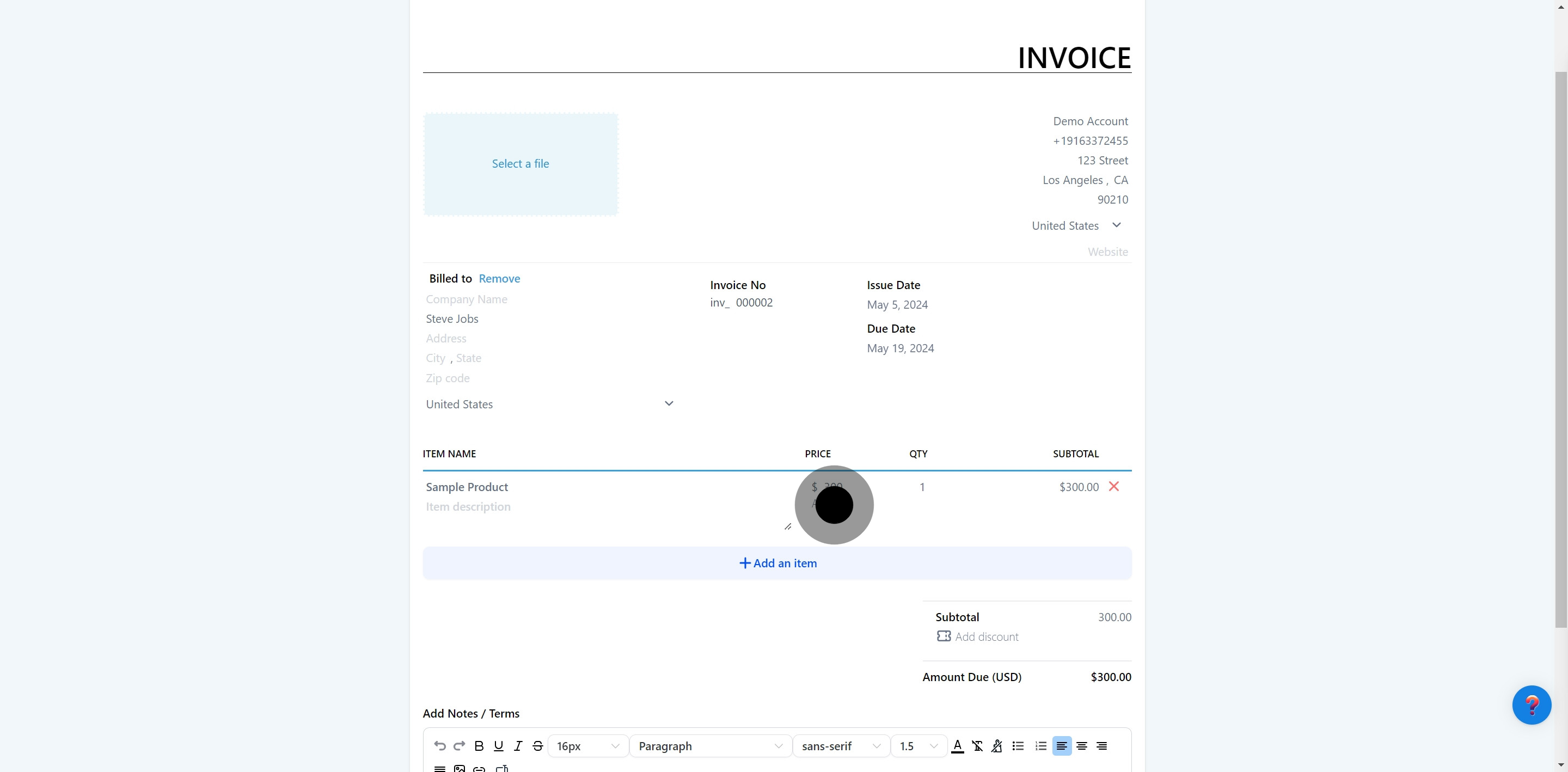 33 Now, click on "$ Add Tax".