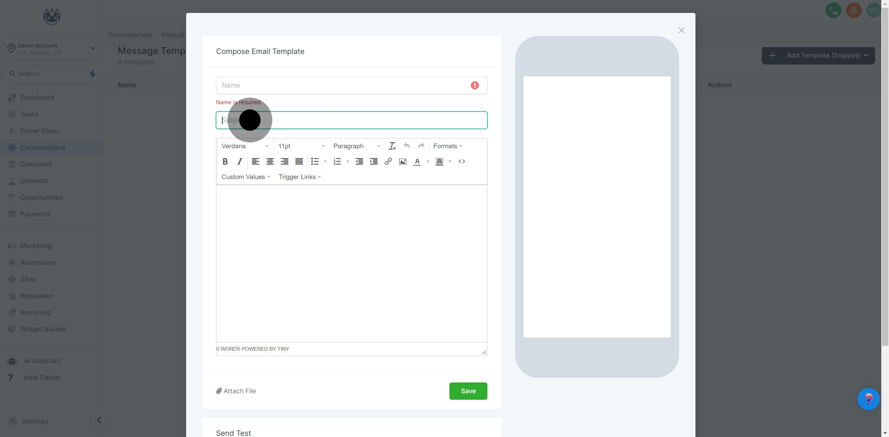 6 Click on the element.