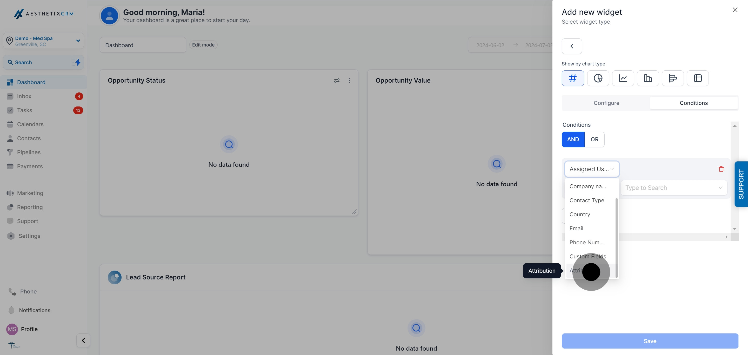 7 Once that's done, click on "Attribution".