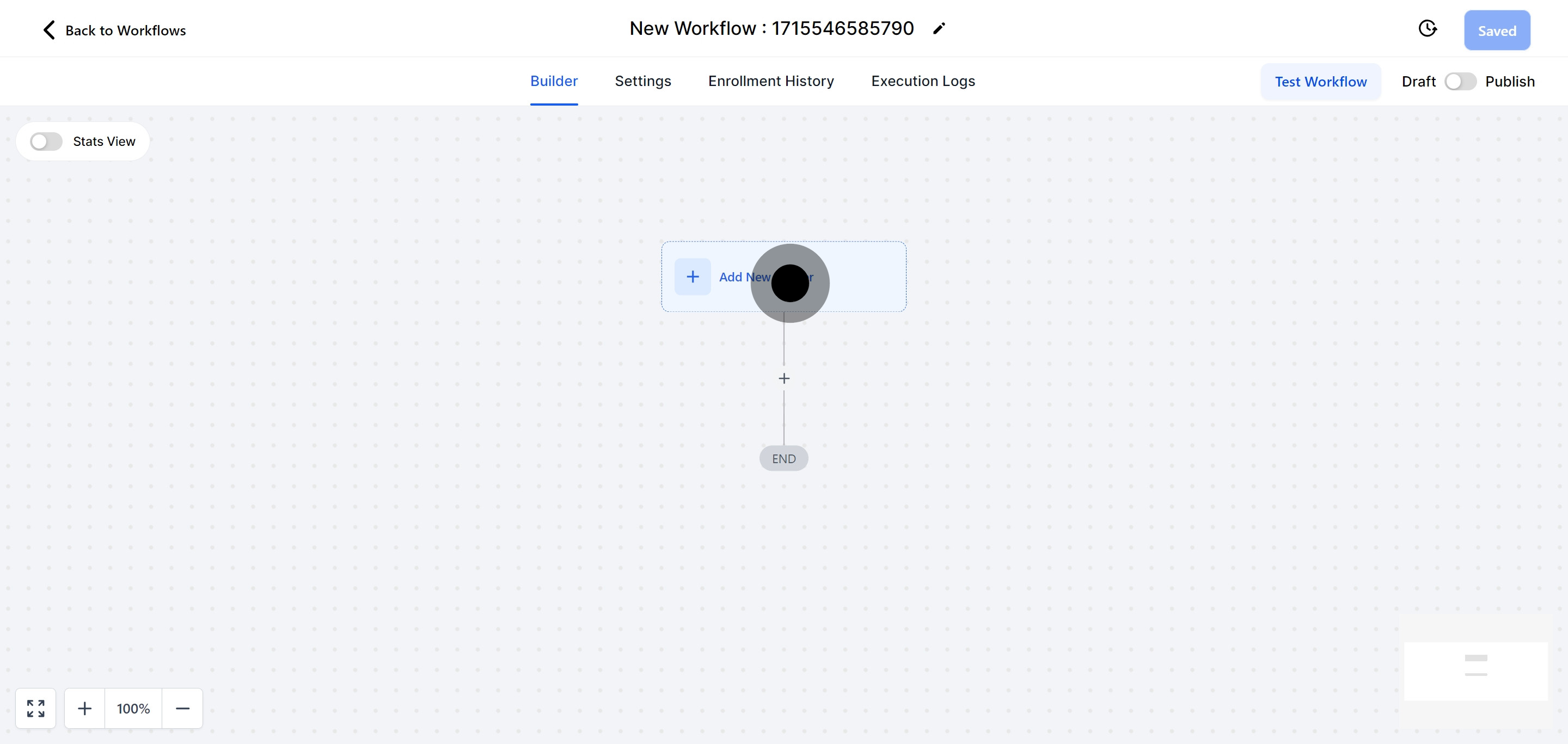 4 Click on "Add New Trigger".