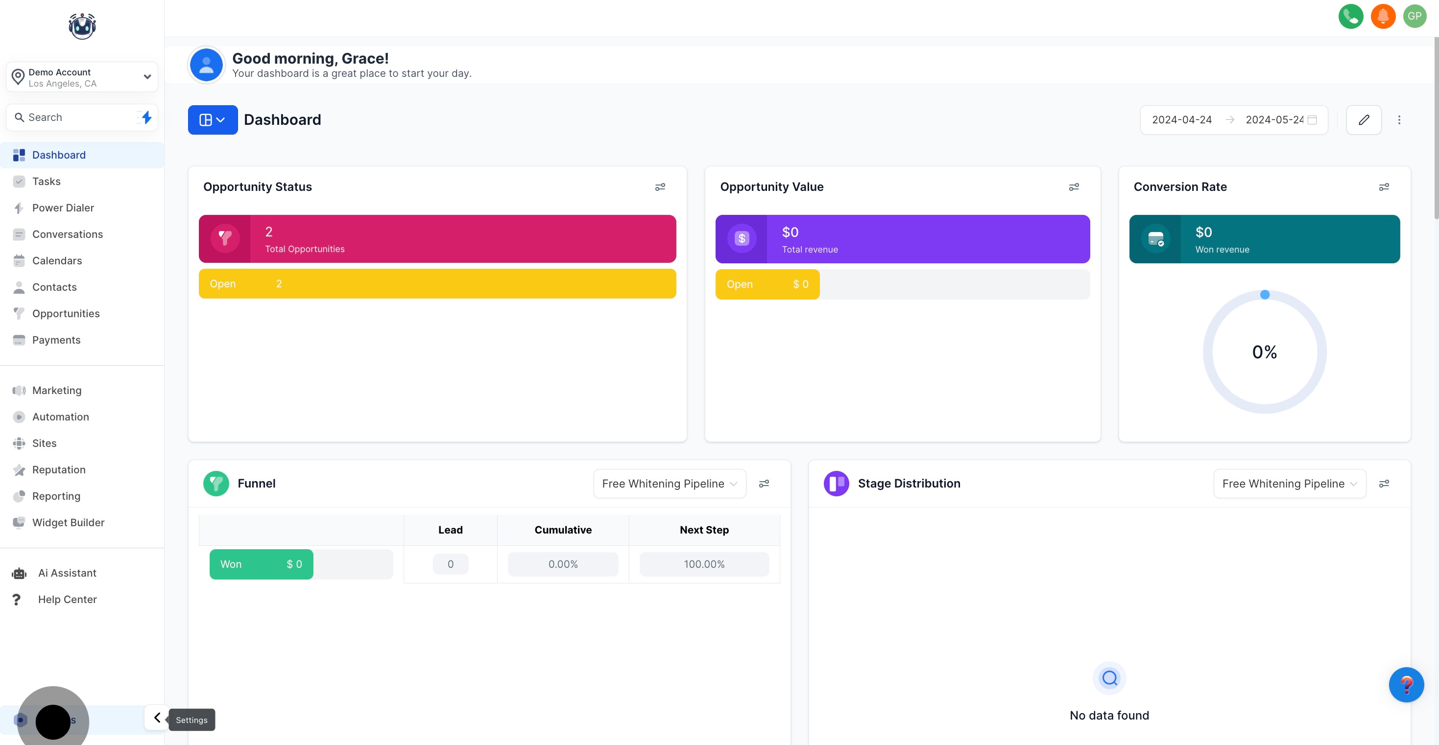 1 First up, click on "Settings".