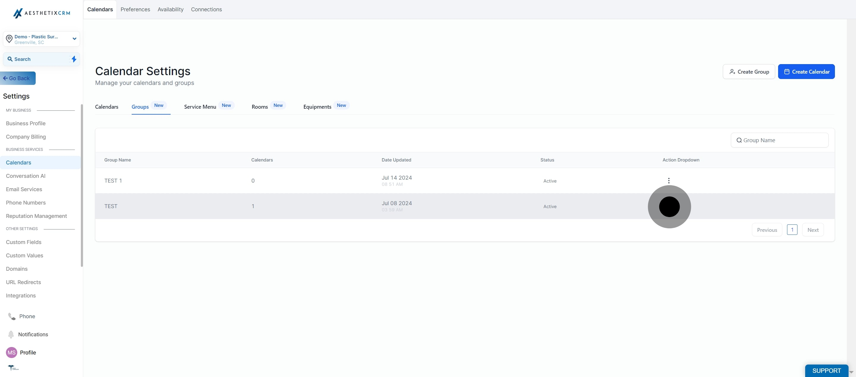 4 Click on the element.