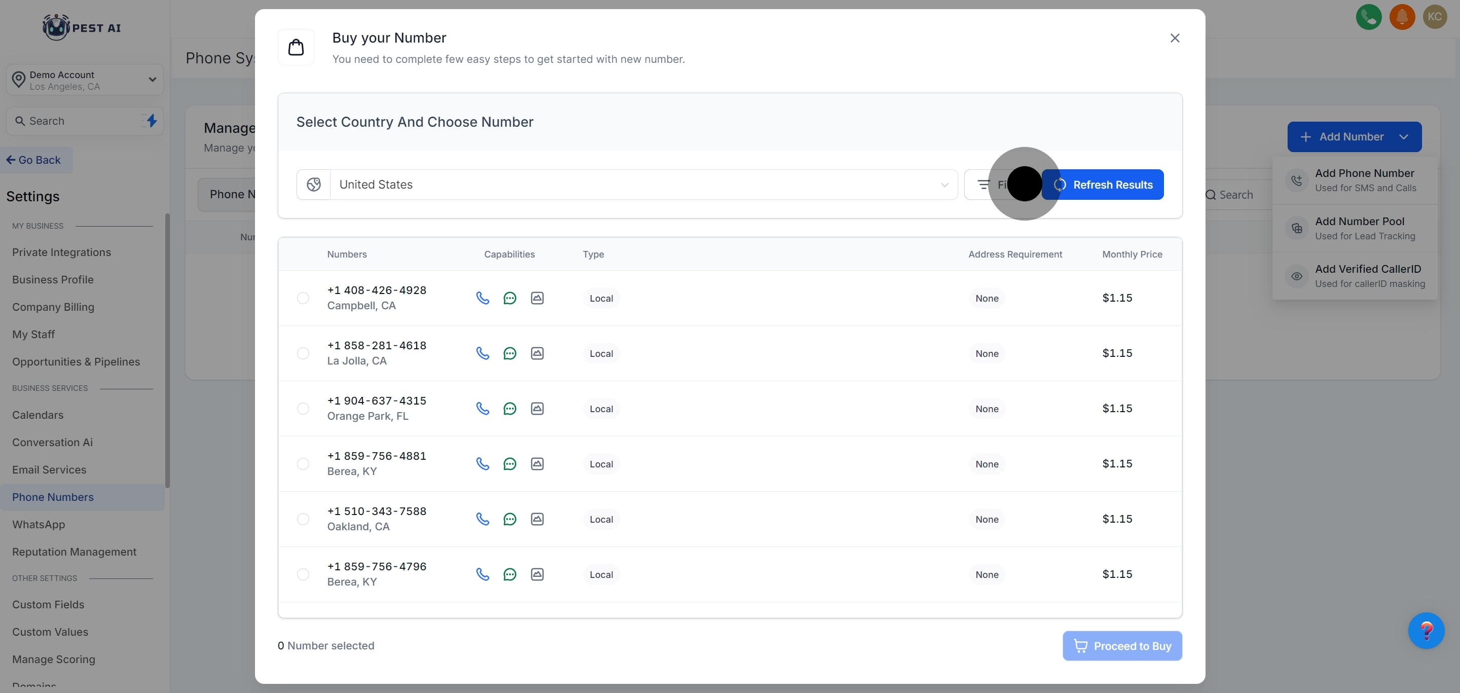 5 Click on "Filter".