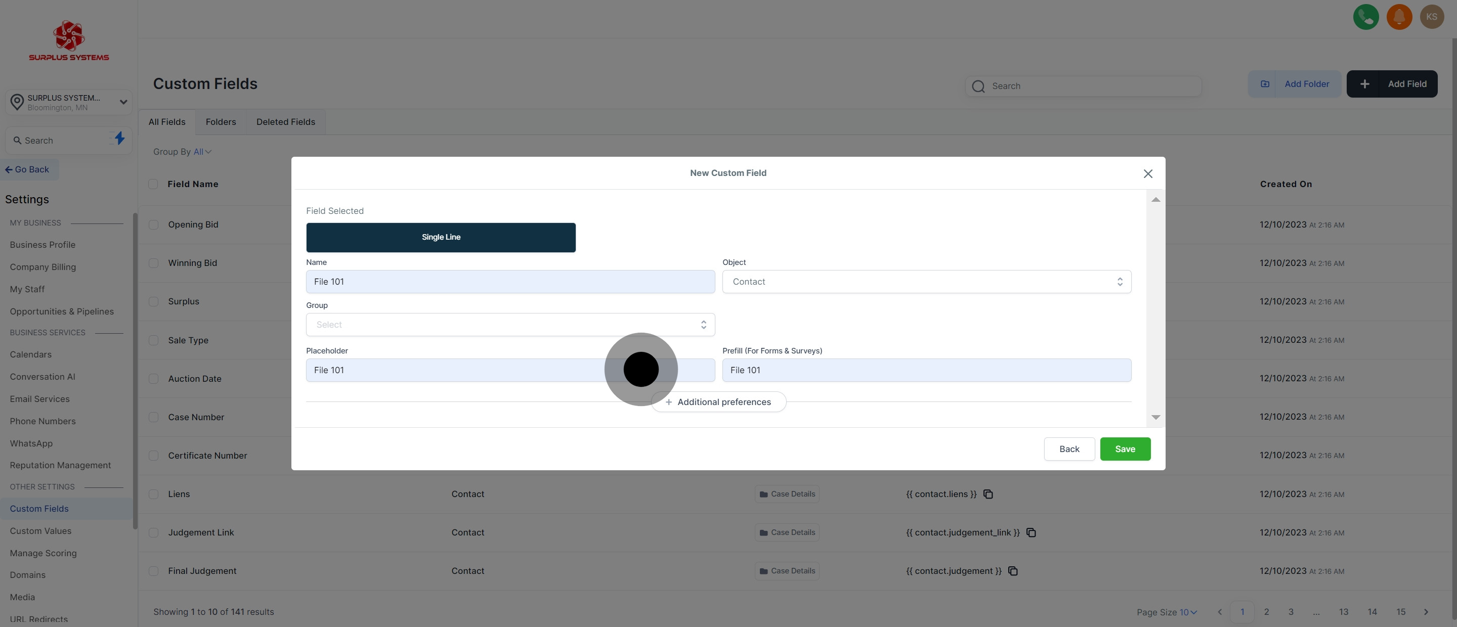 10 Next, click on "Name".