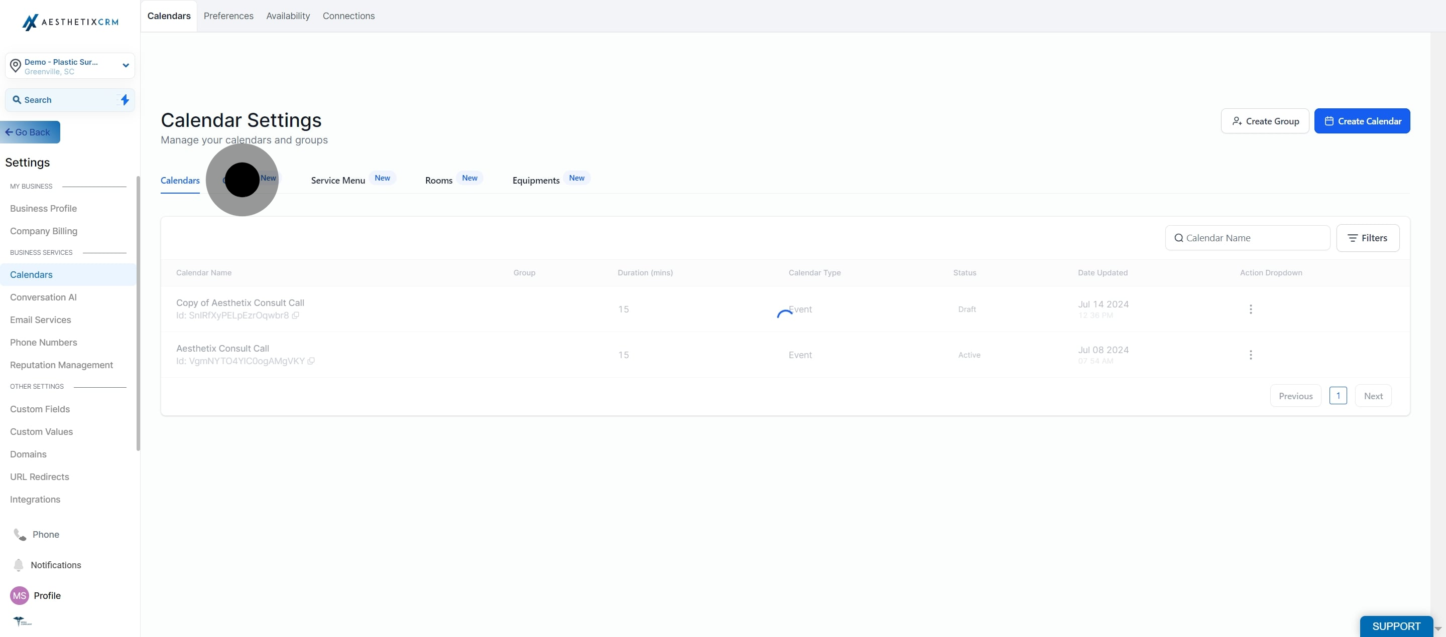 Once that's done, click on "Groups New".