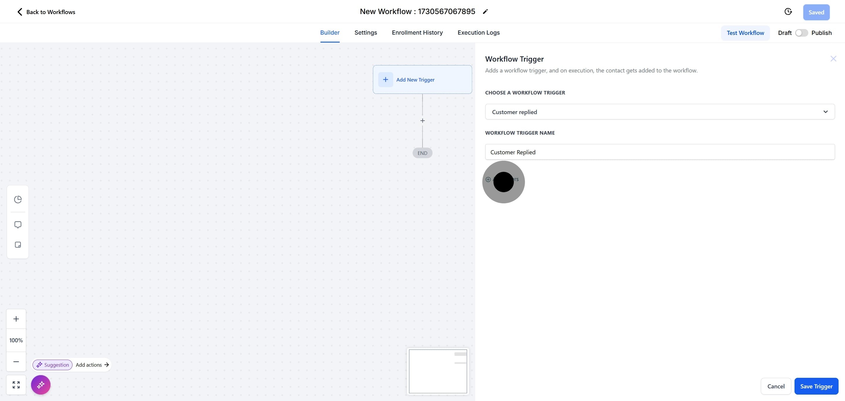7 Click on "Add filters".