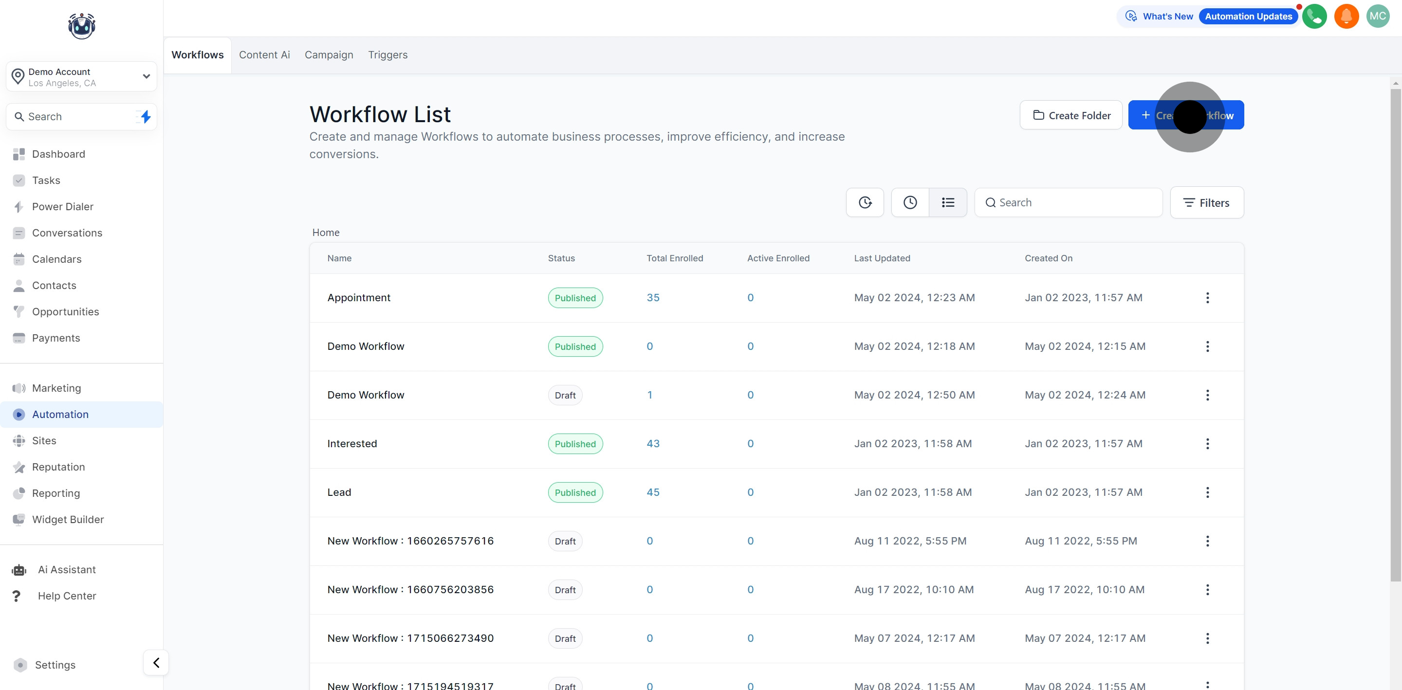 2 Afterwards, click on "Create Workflow".