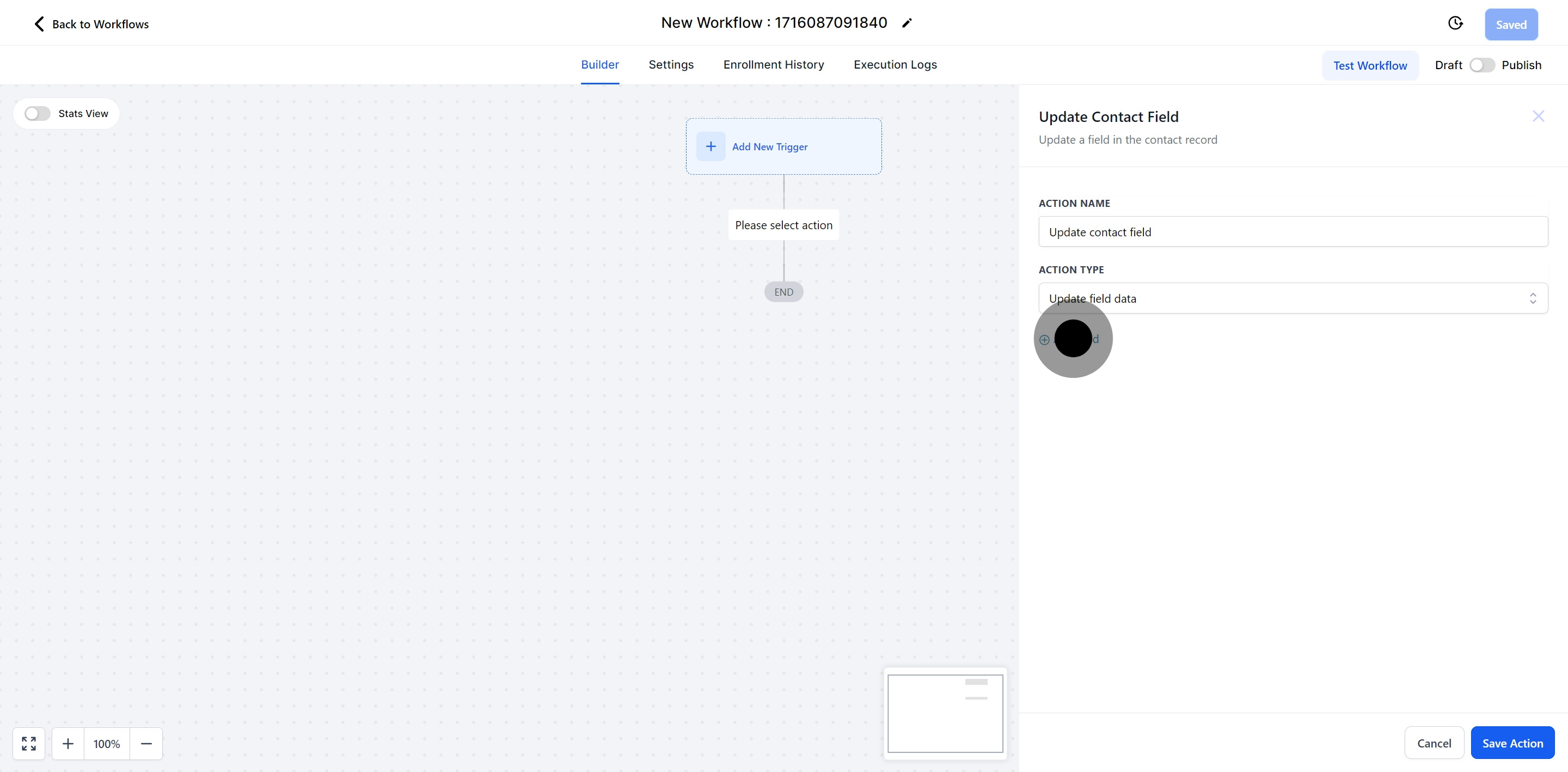 6 Afterwards, click on "Add field".
