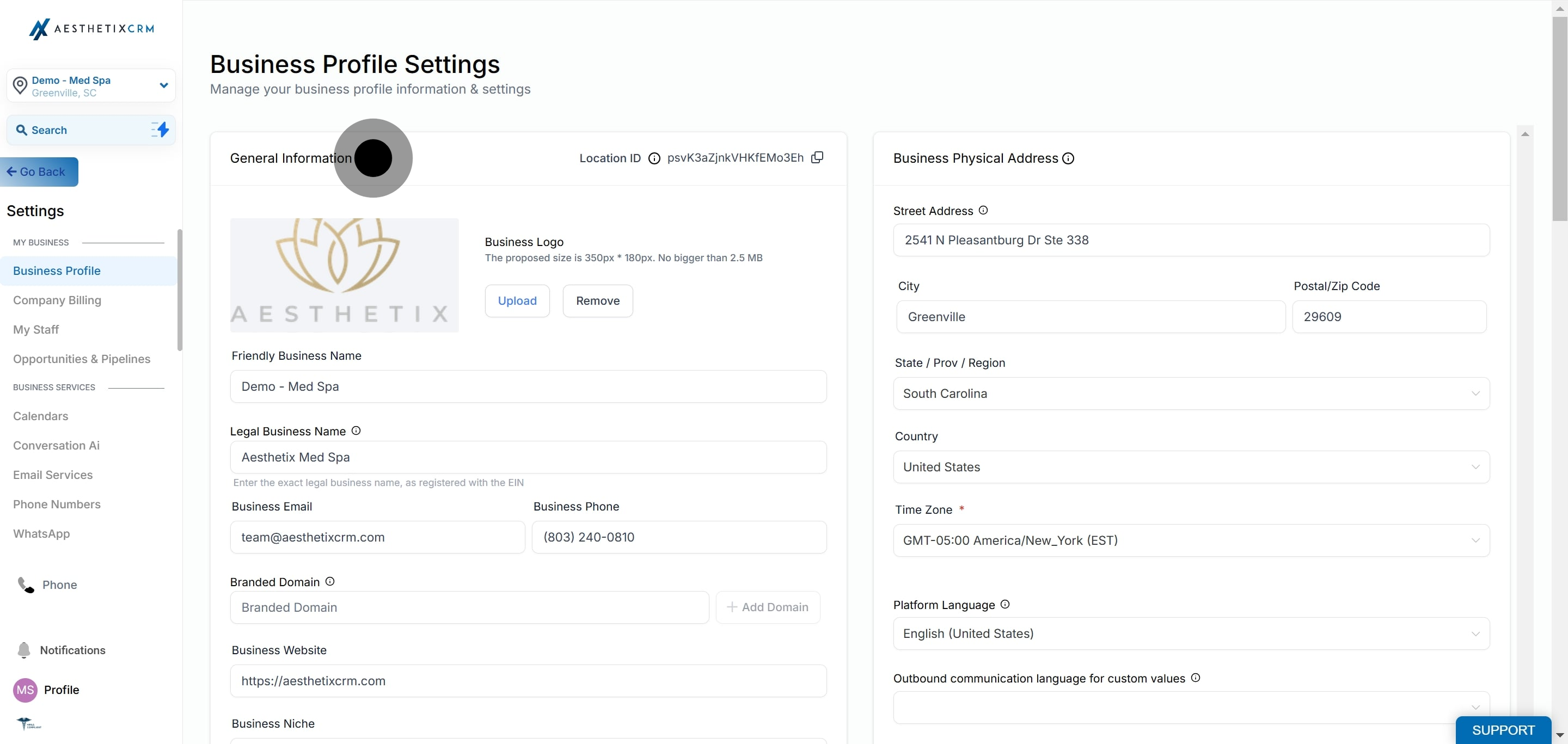3 Click on "General Information".