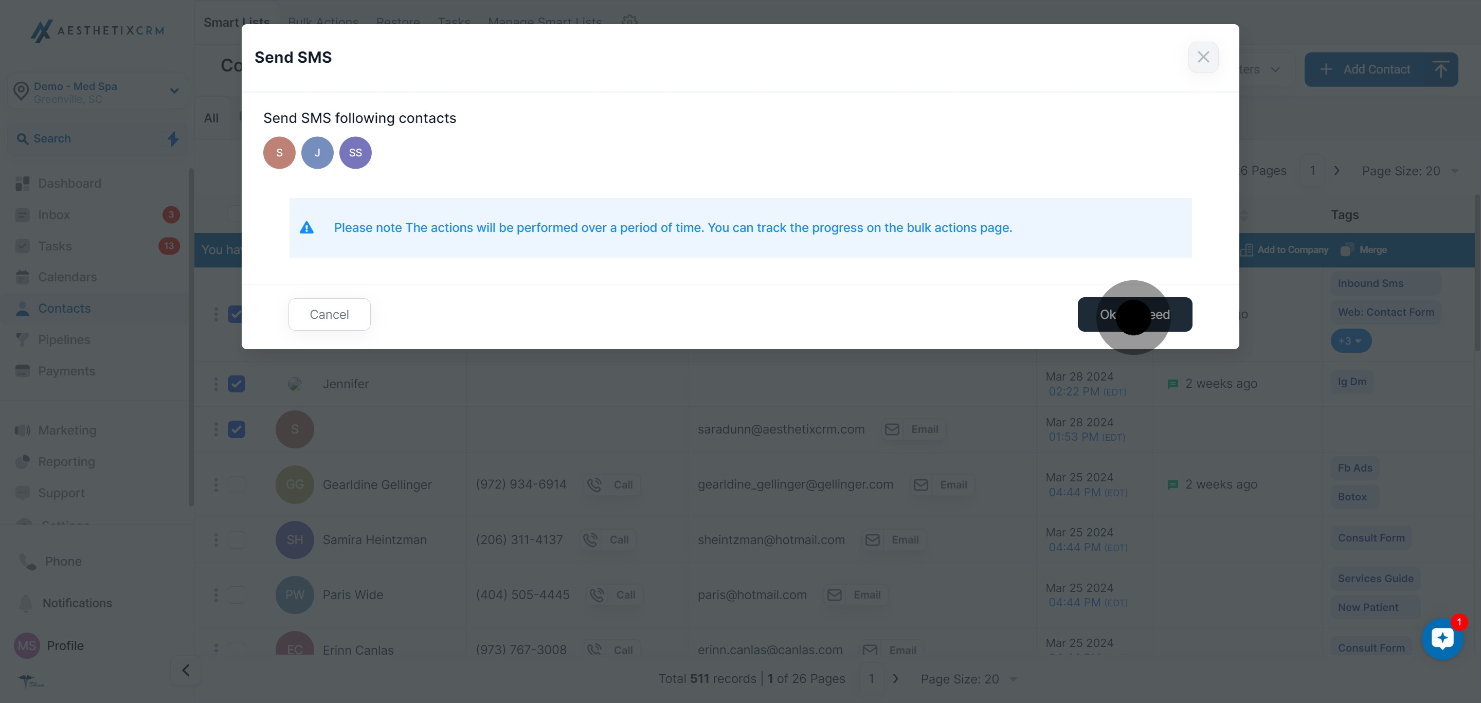5 Click on "Ok, proceed".