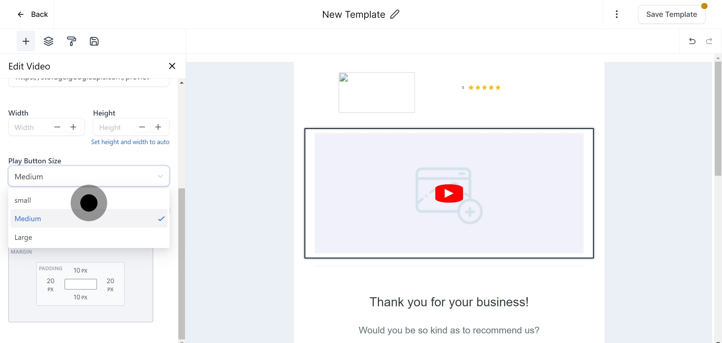 6 Click on "Medium".
