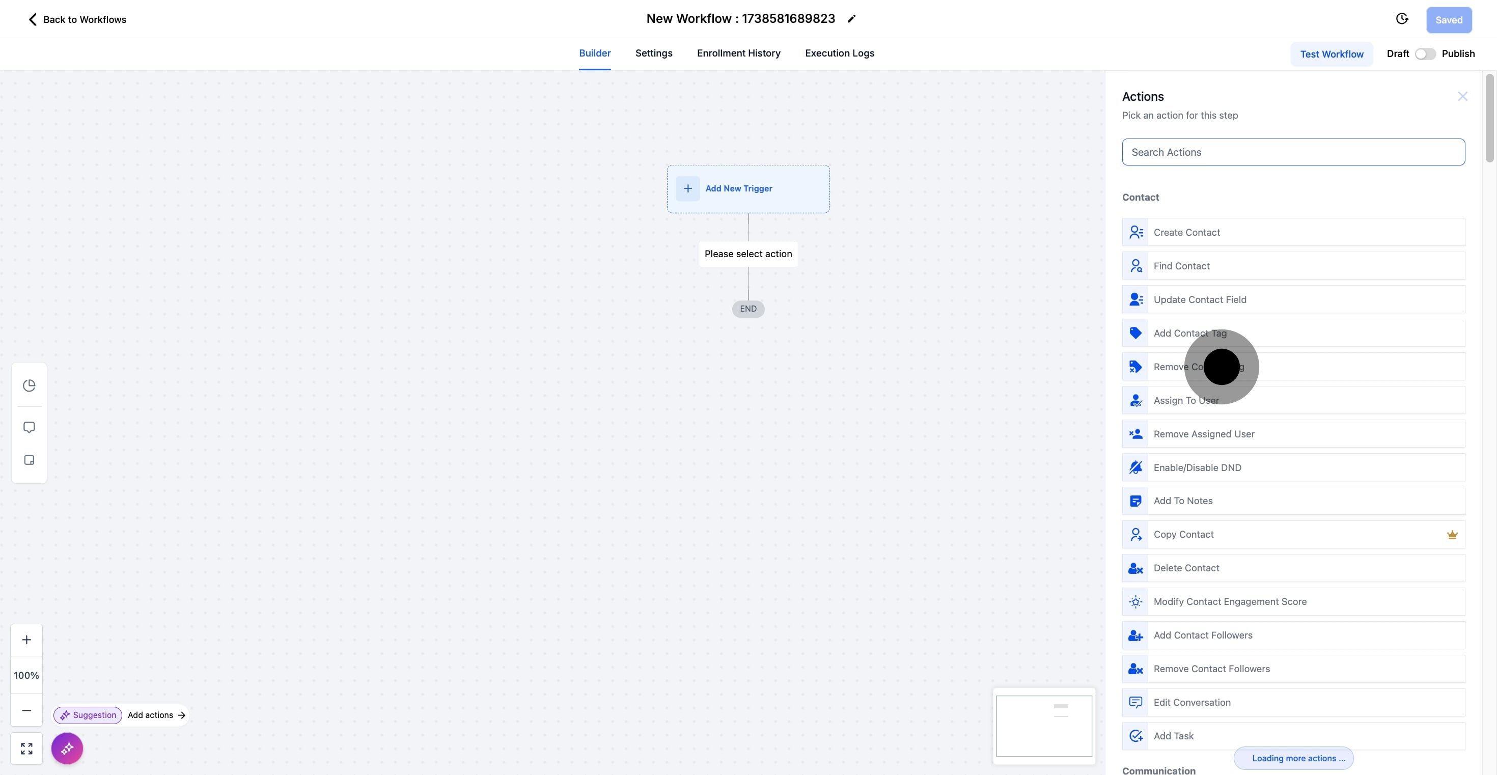 5 Click on "Remove Contact Tag".