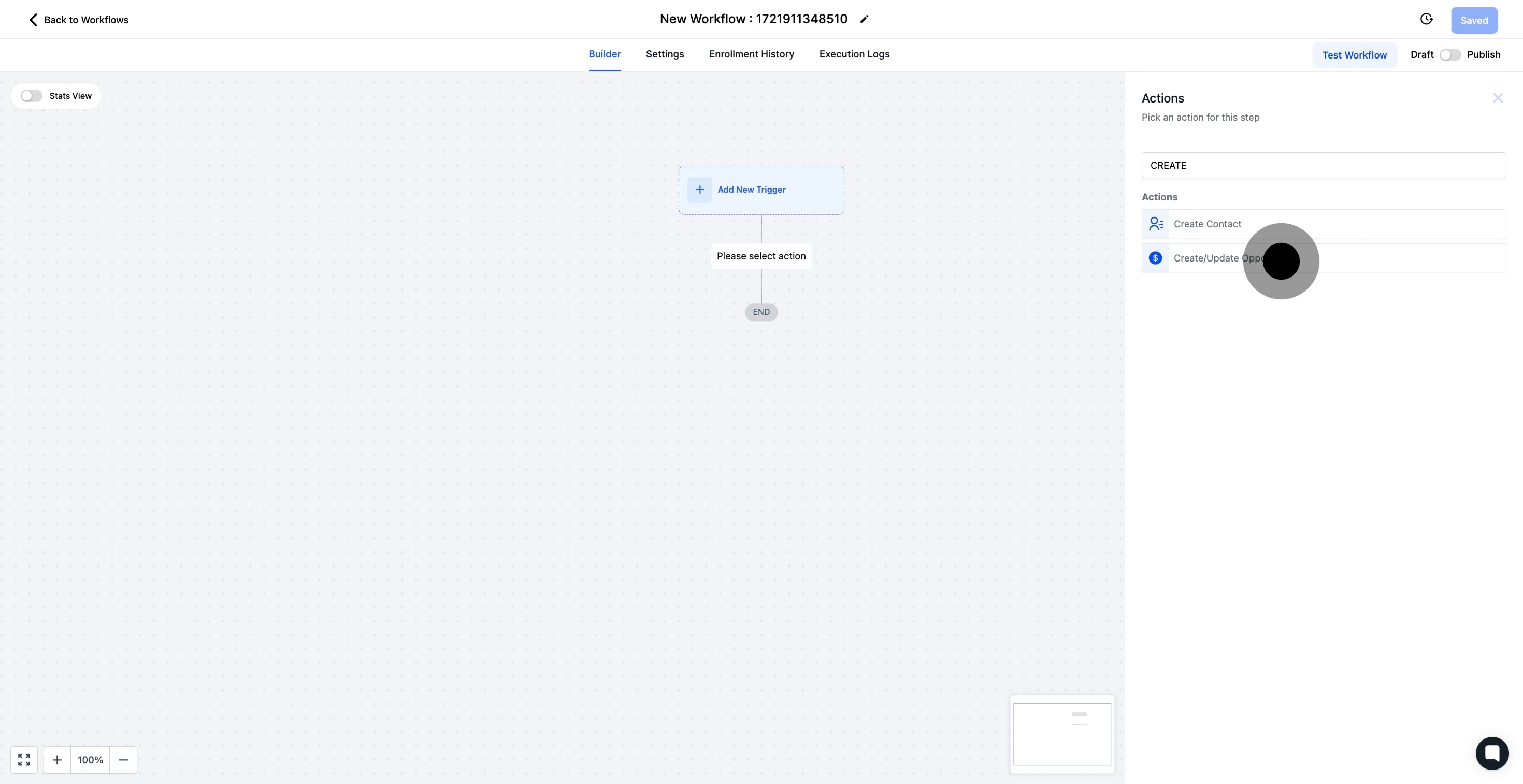 6 Click on "Create/Update Opportunity".