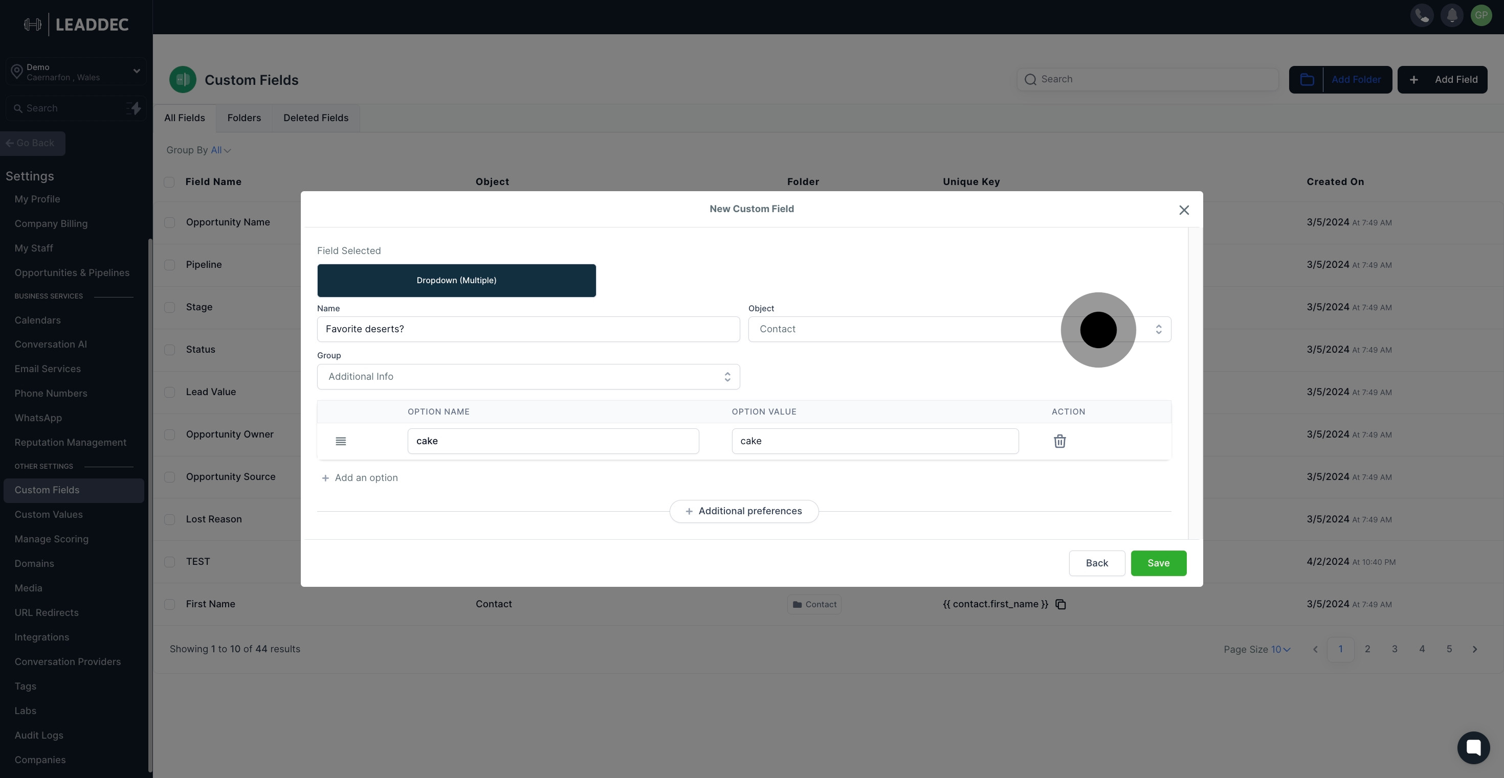 12 Click on "Contact".