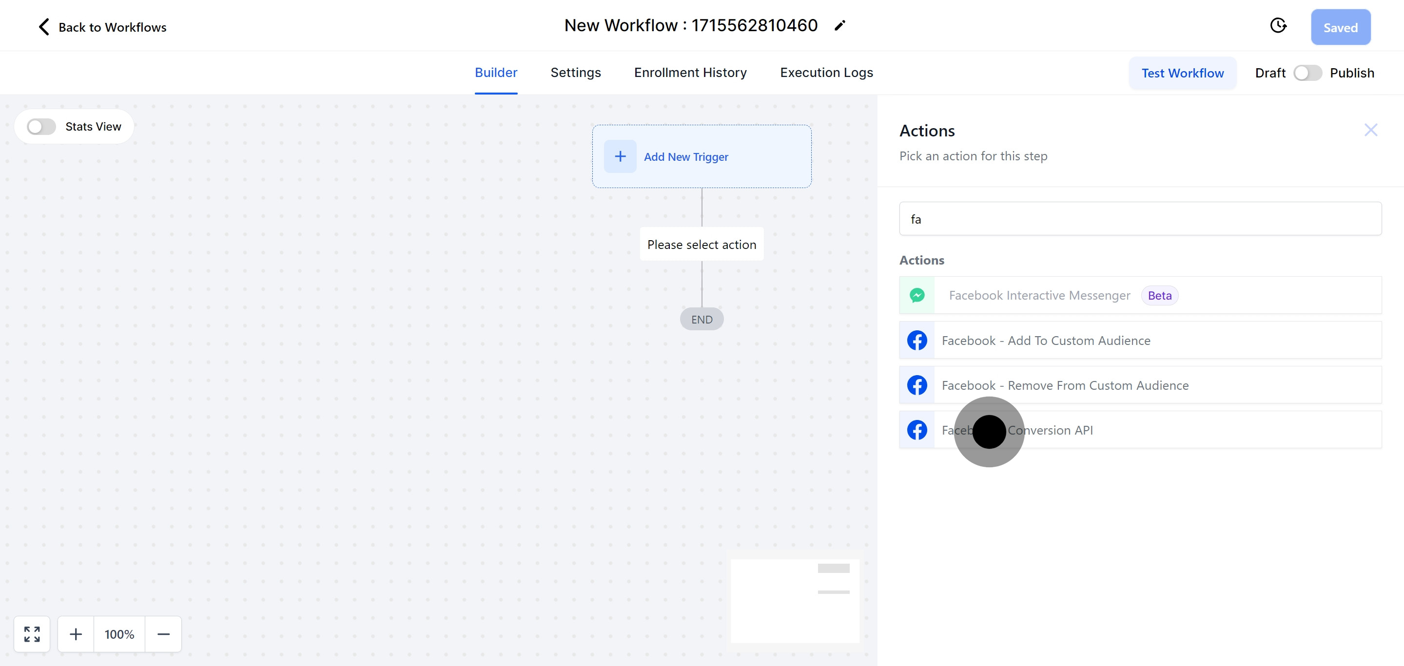 6 Next, click on "Facebook - Conversion API".