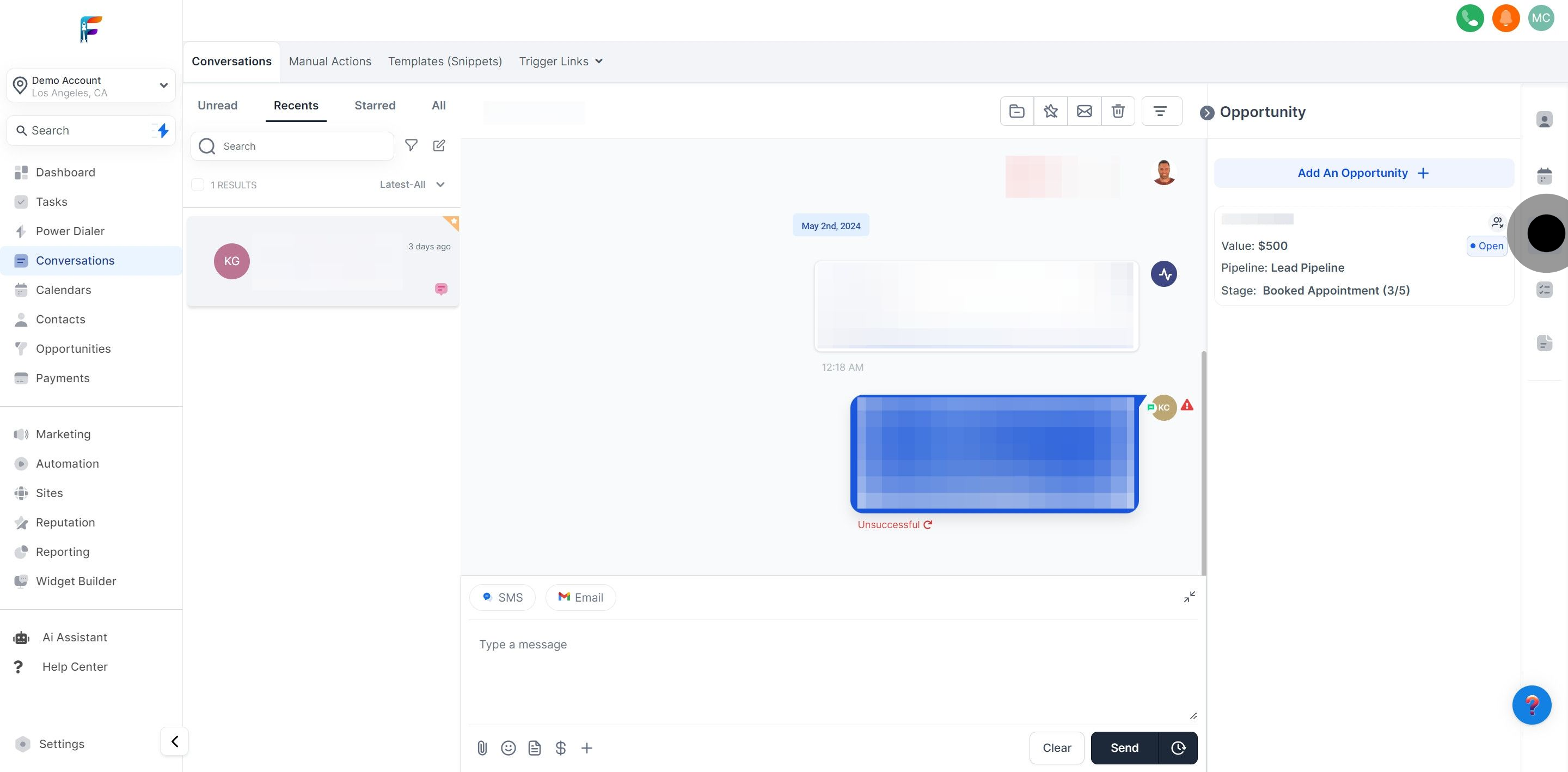 16 Click on "Opportunity".