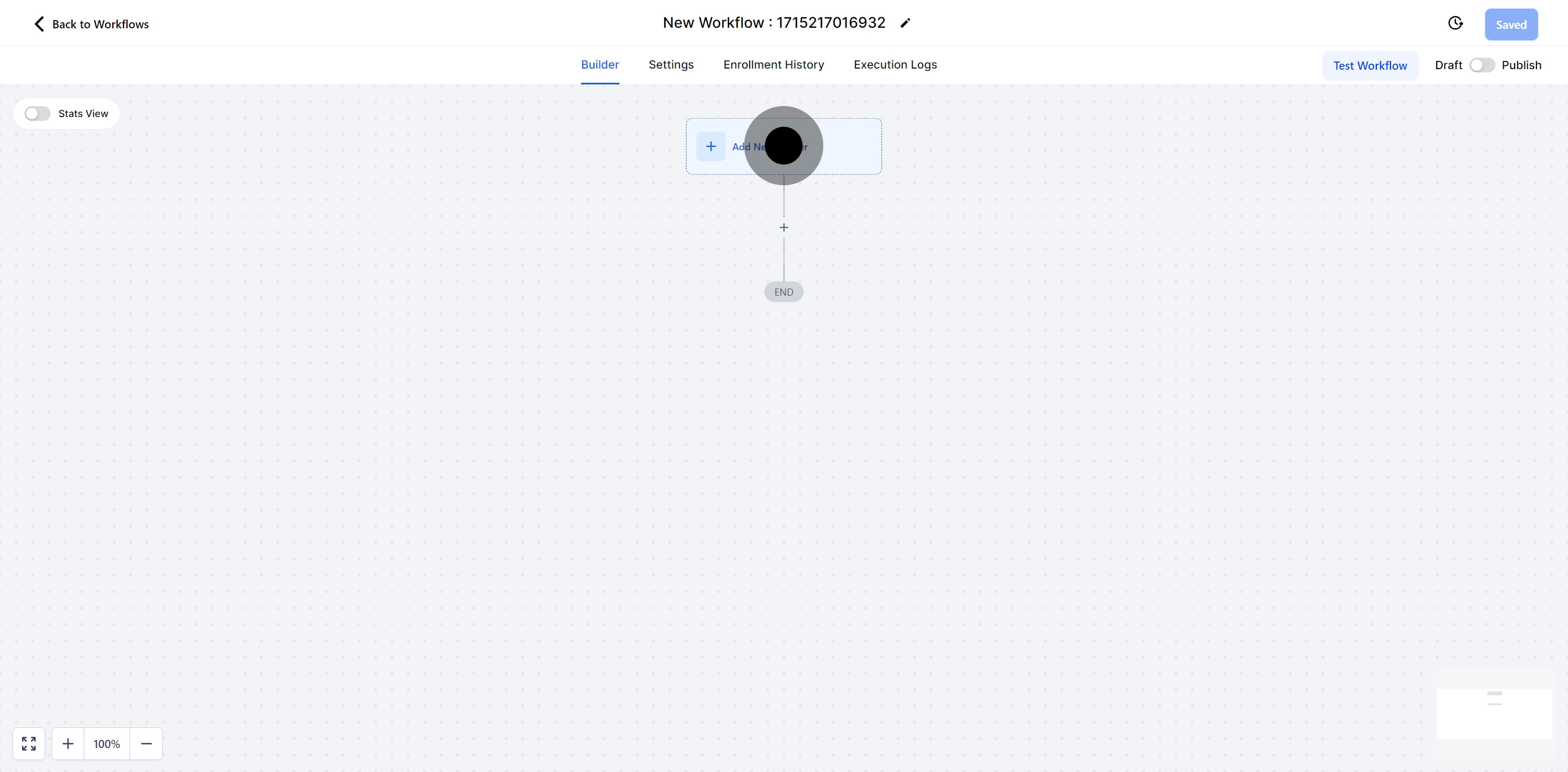 5 Next, click on "Add New Trigger".