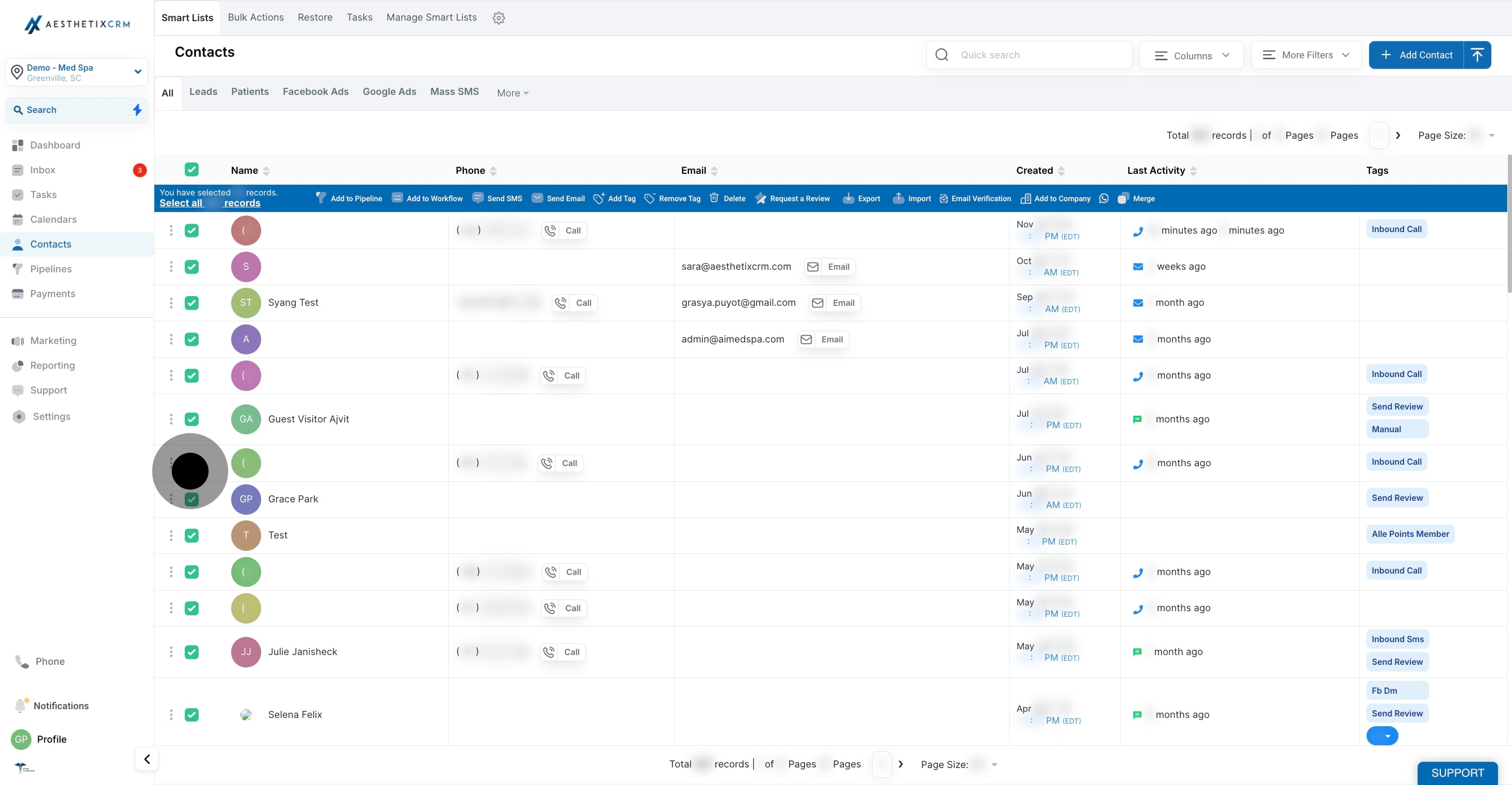 2 Next, click on the element.
