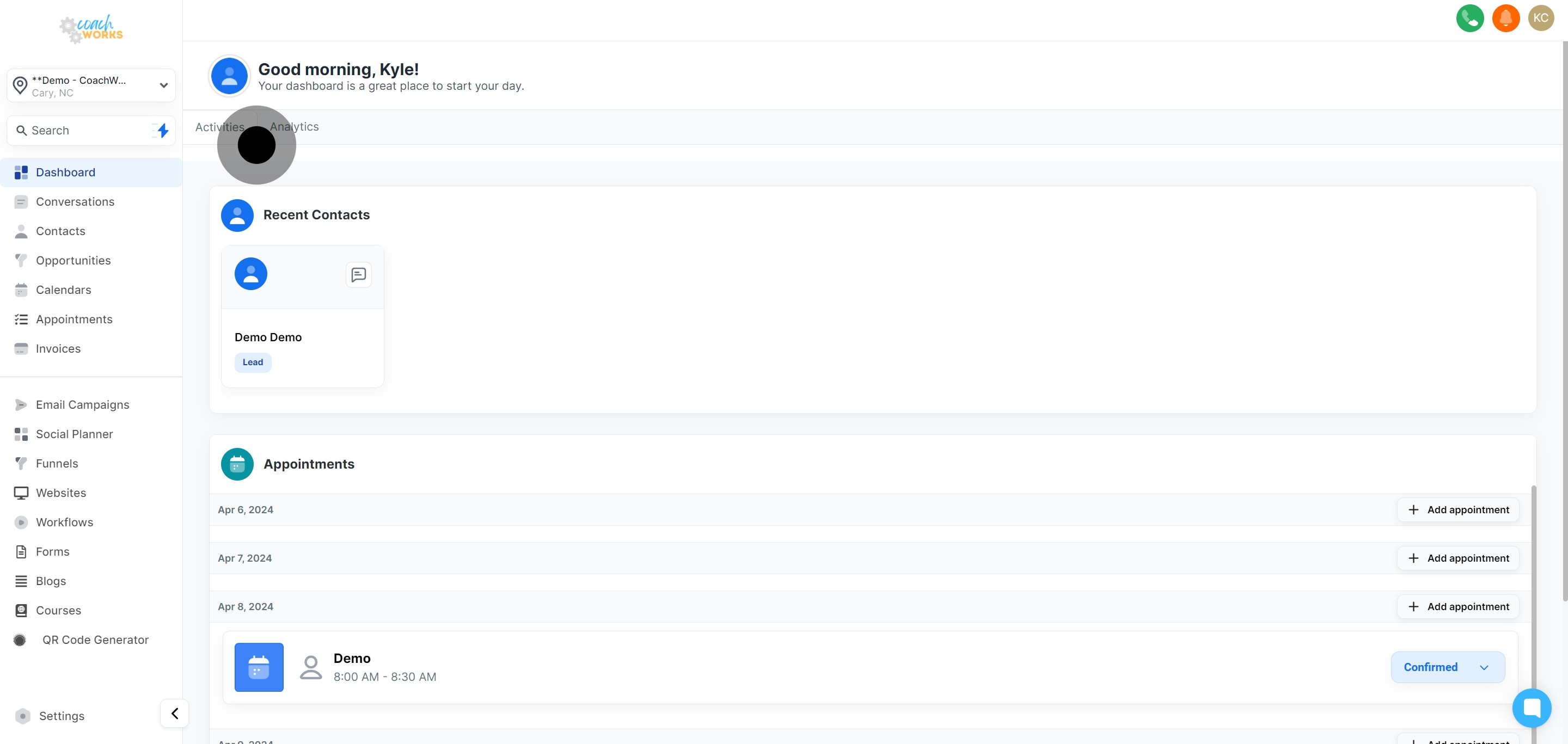 2 Following that, click on "Recent Contacts".