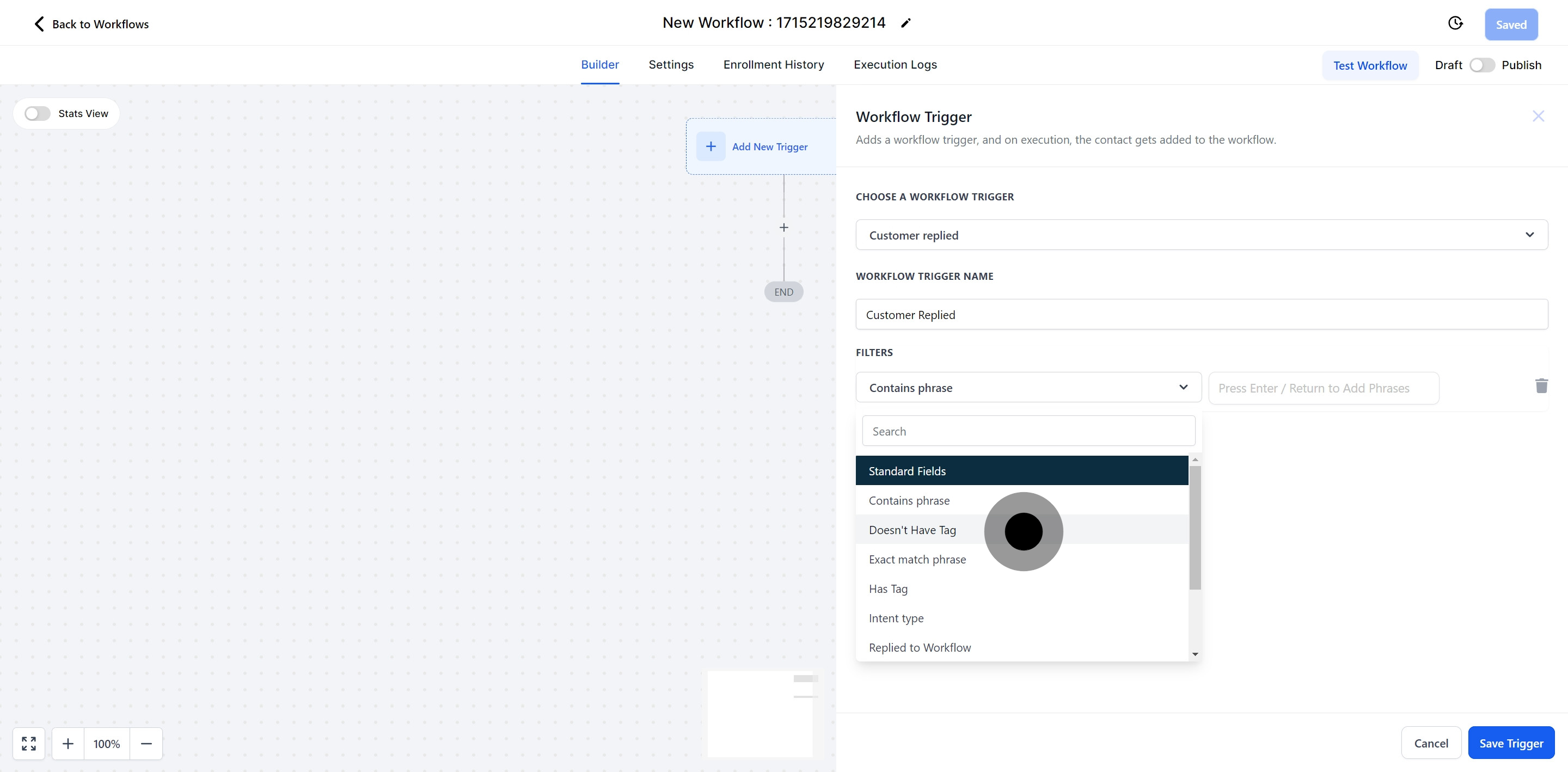 10 After that, click on "Doesn't Have Tag".