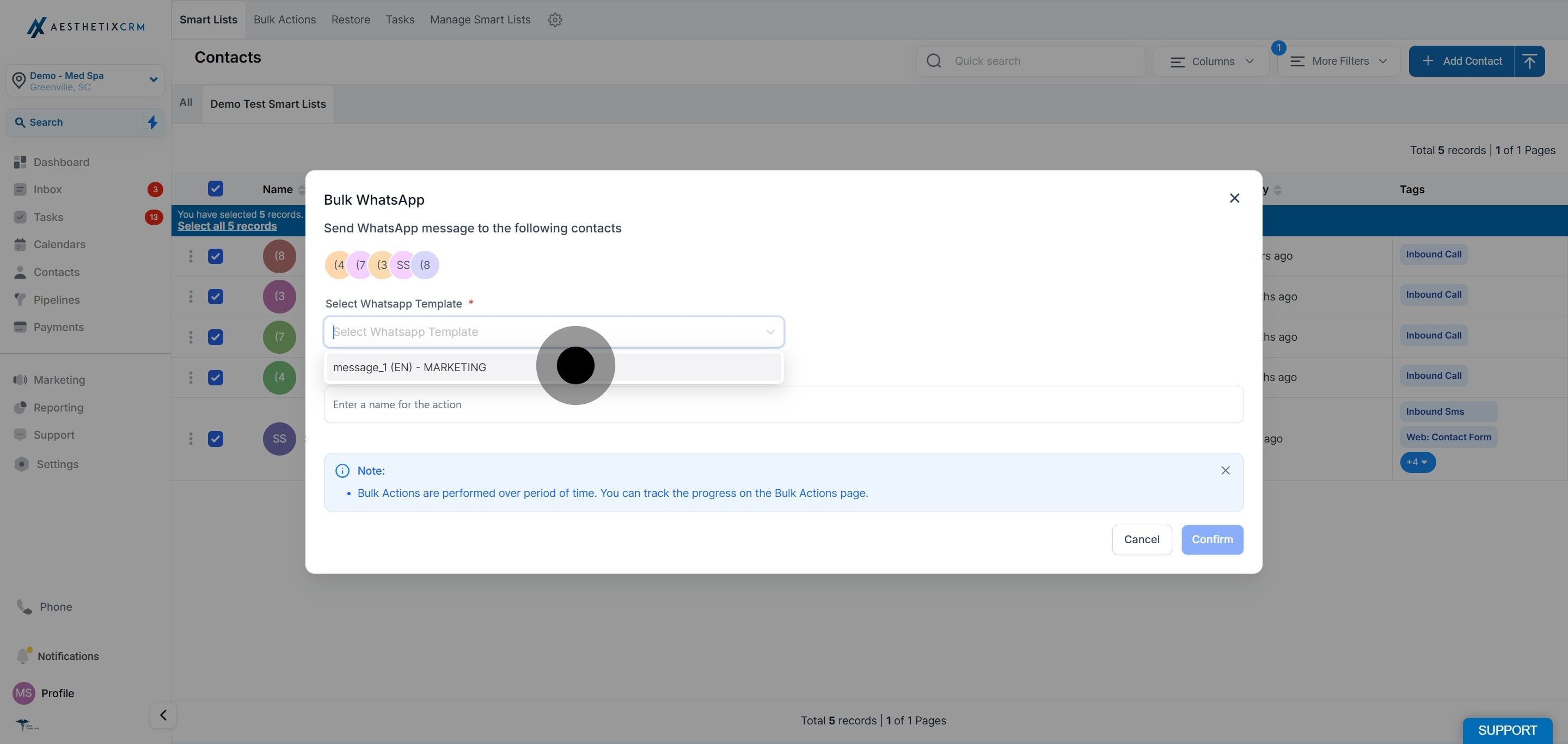 6 Click on "message_1 (EN) - MARKETING".