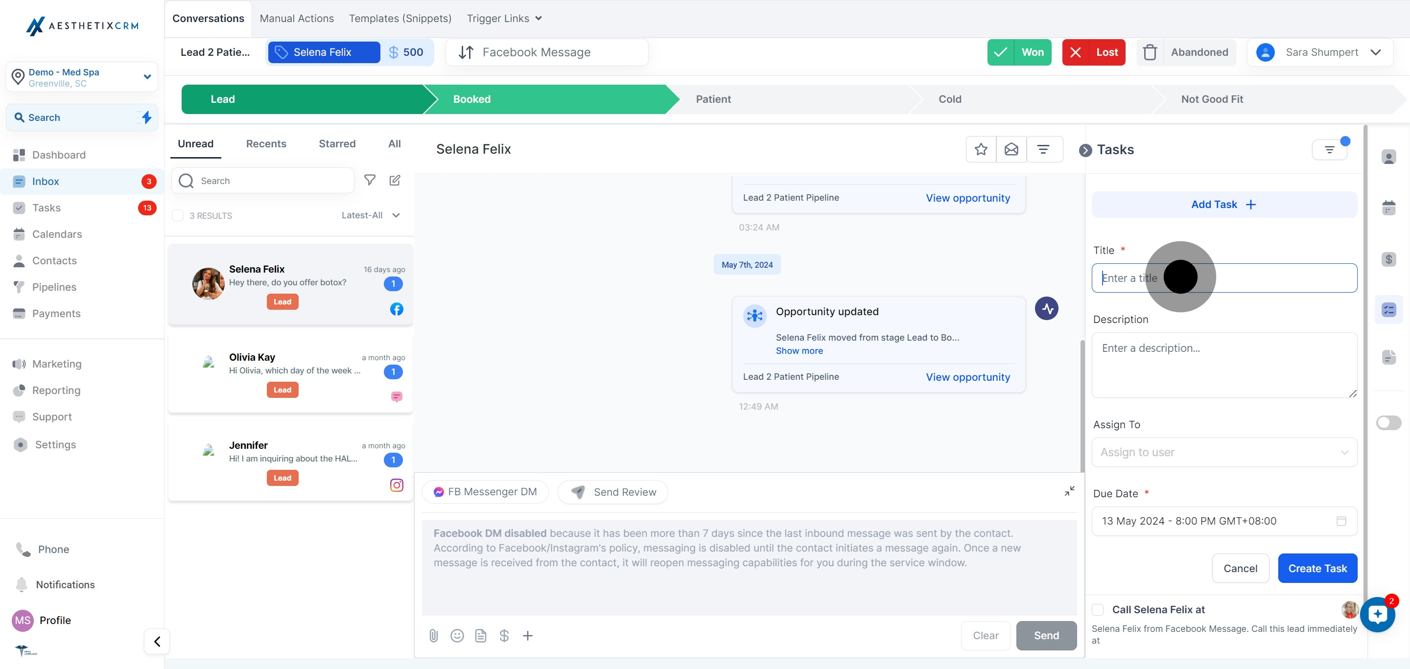 5 Once that's done, click on the element.