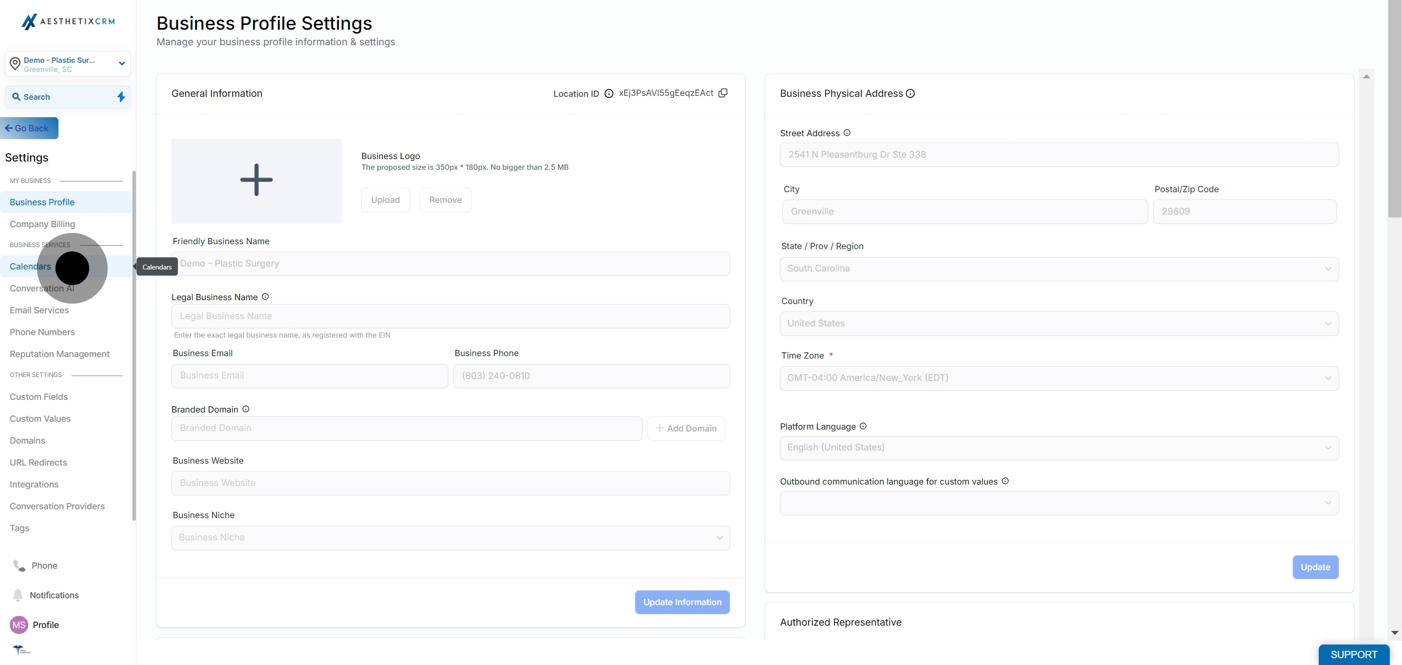 2 Then, click on "Calendars".