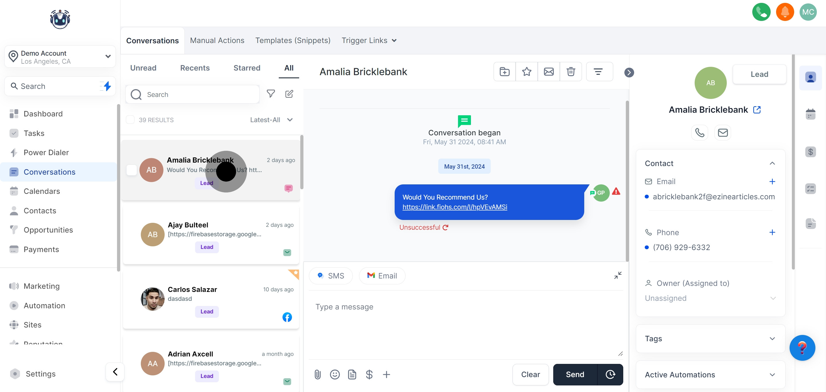 2 Click on "Would You Recommend Us? https://link...".