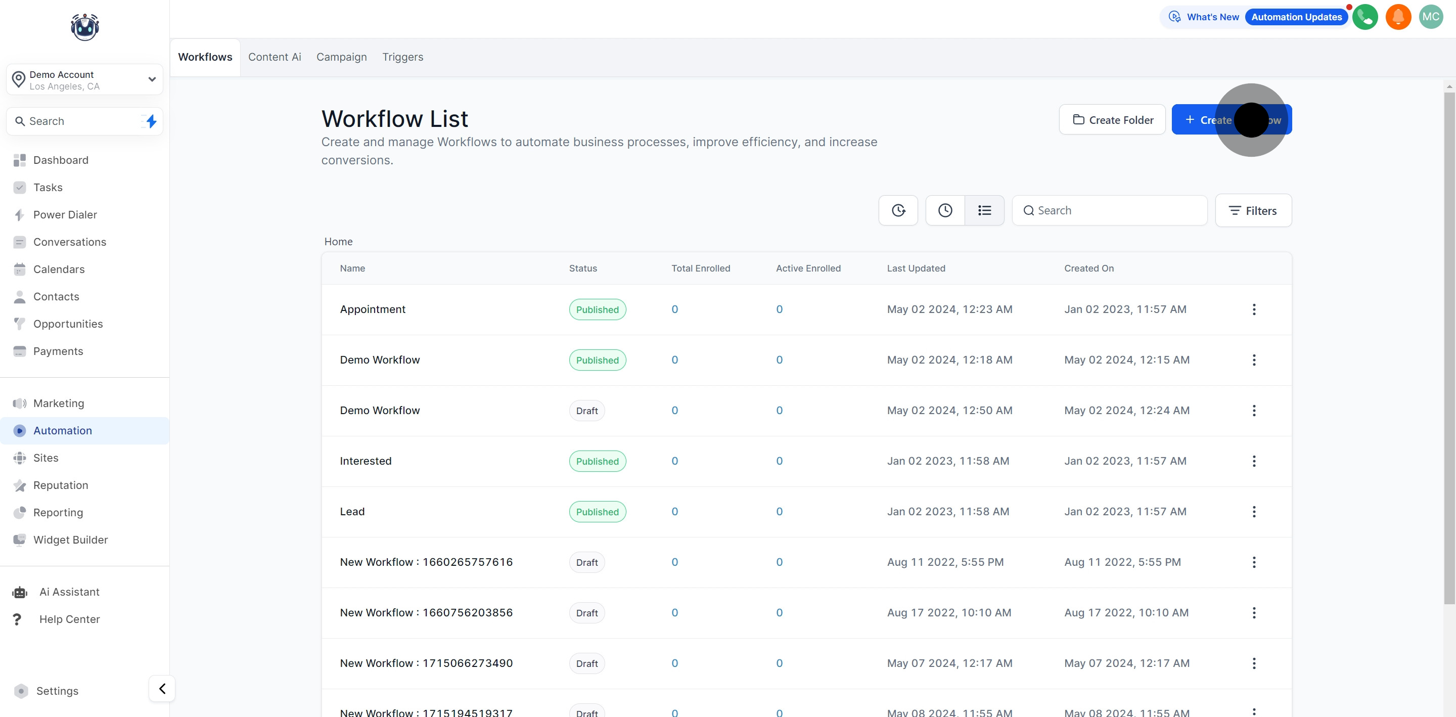 2 After that, click on "Create Workflow".