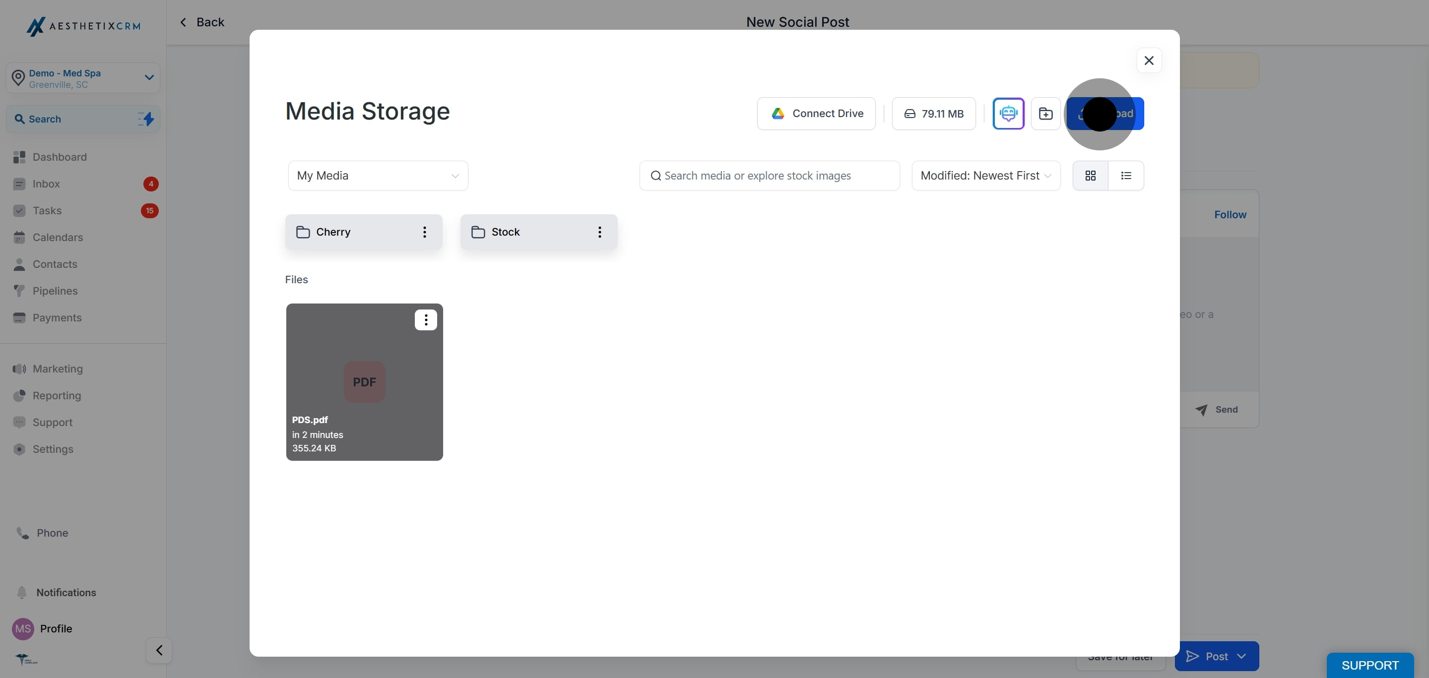7 After, click on the element.