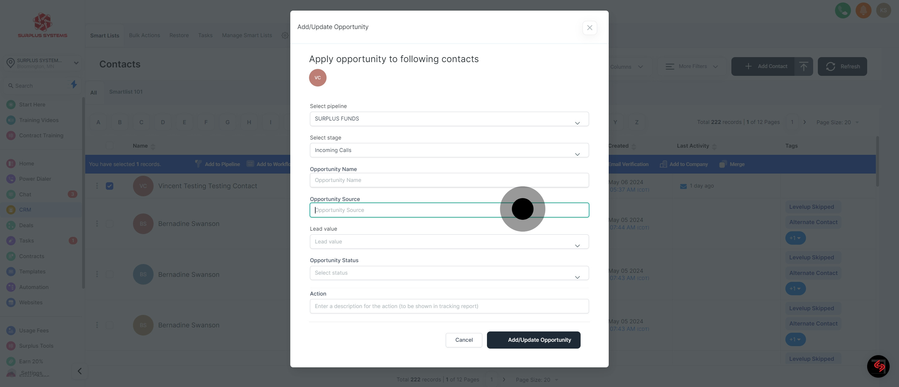 7 Next, click on the element.