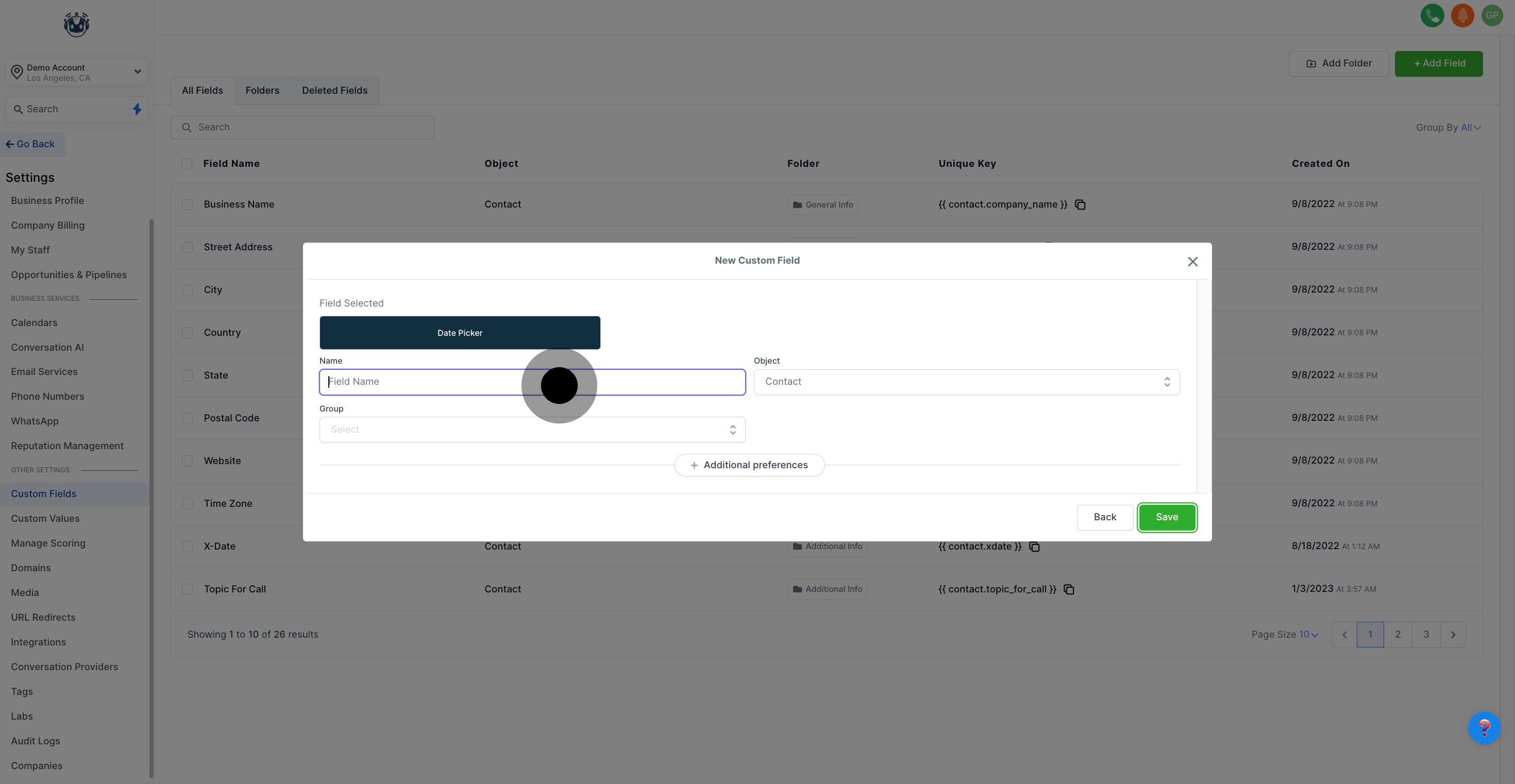 7 Click on the element.