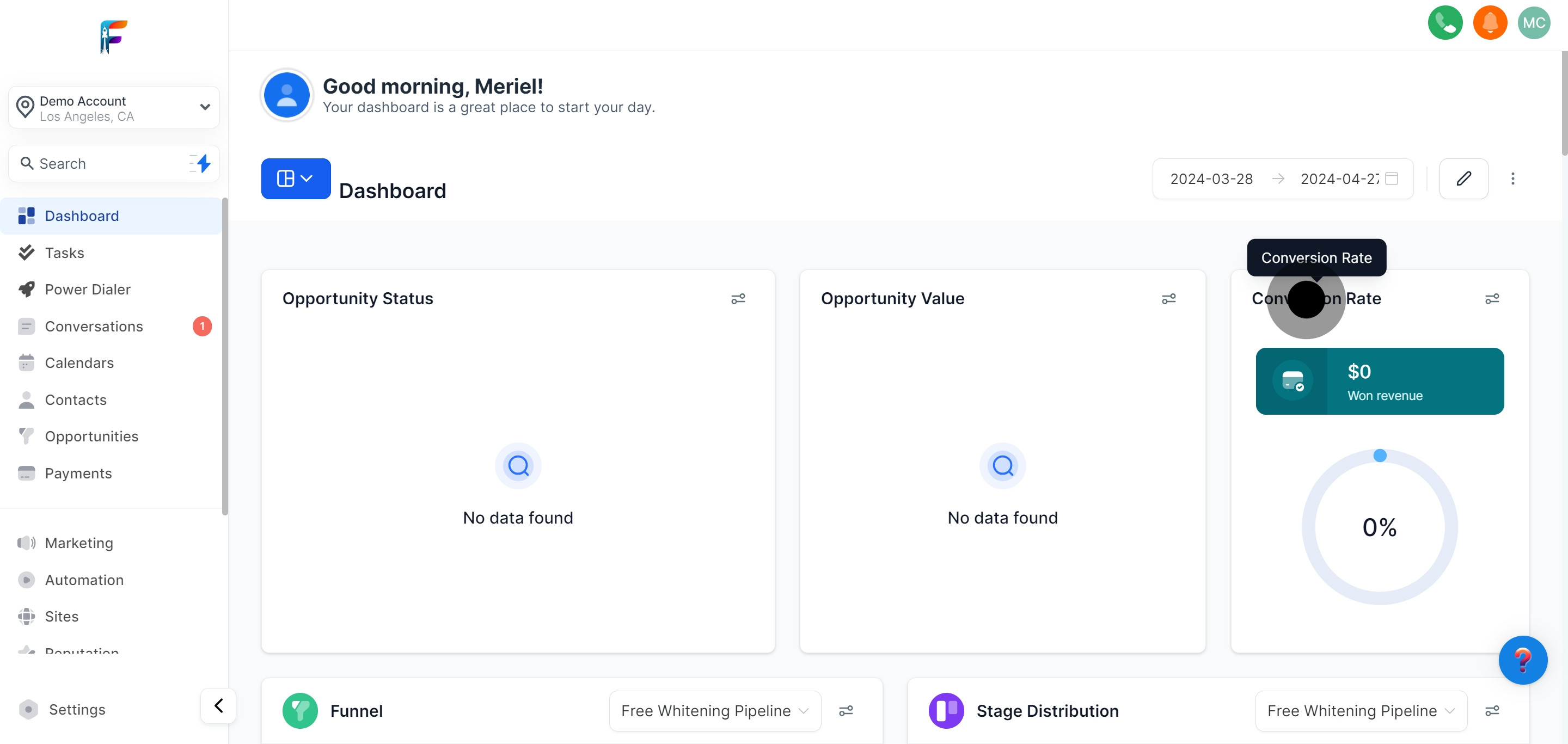 4 Once that's done, click on "Conversion Rate".