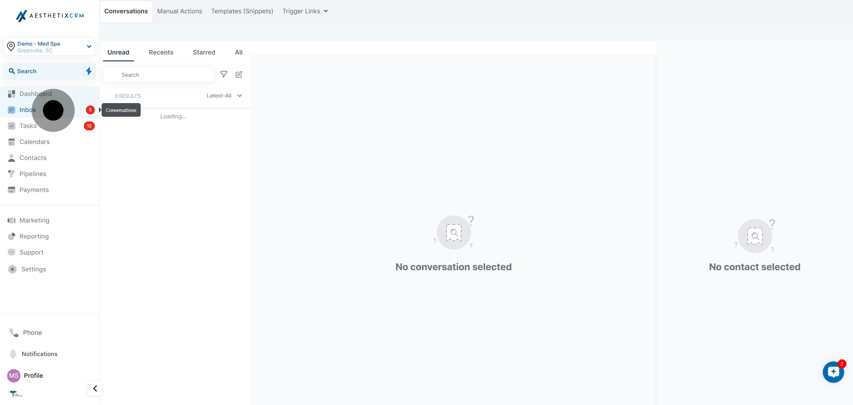 1 Click on the element.