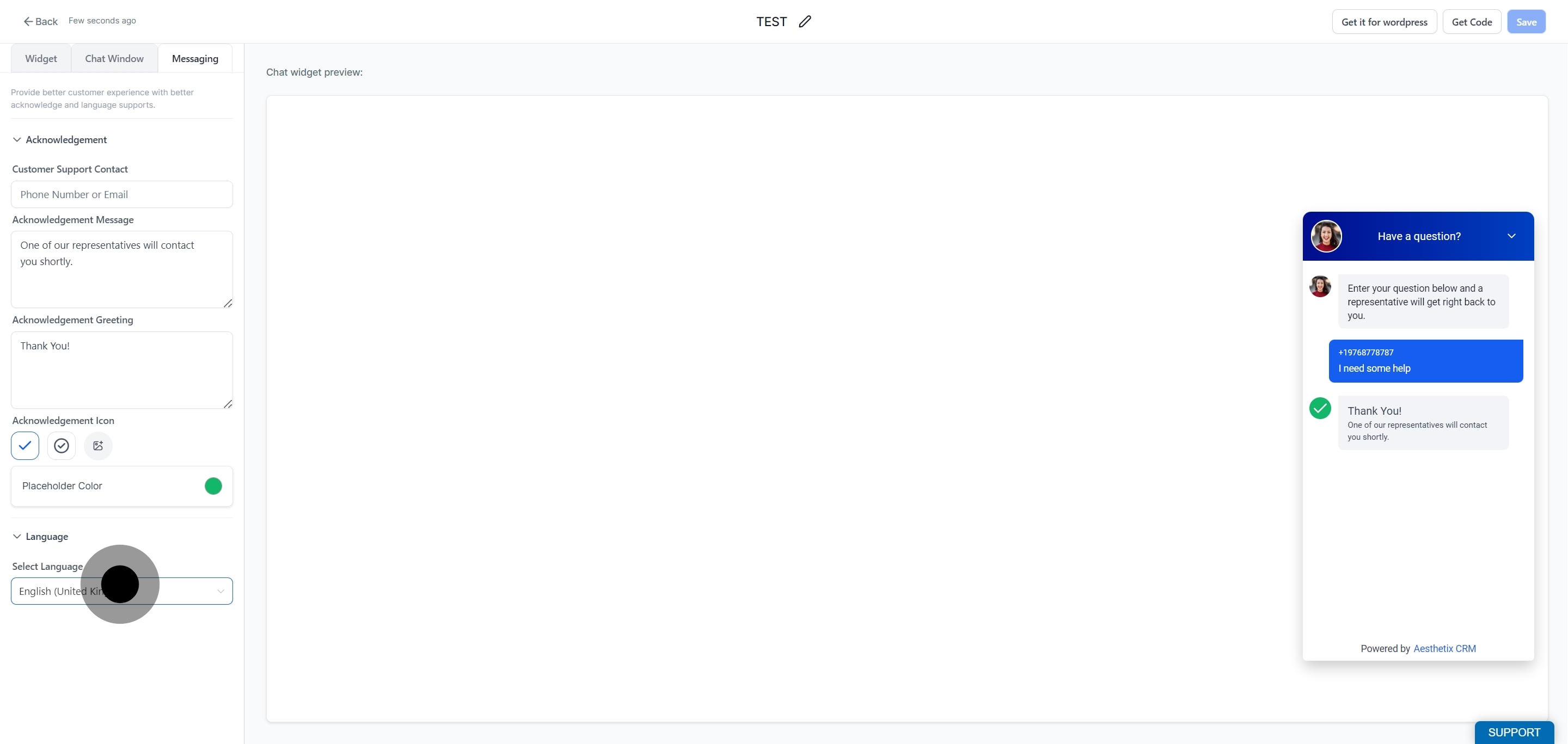 11 Then, click on "English (United Kingdom)".