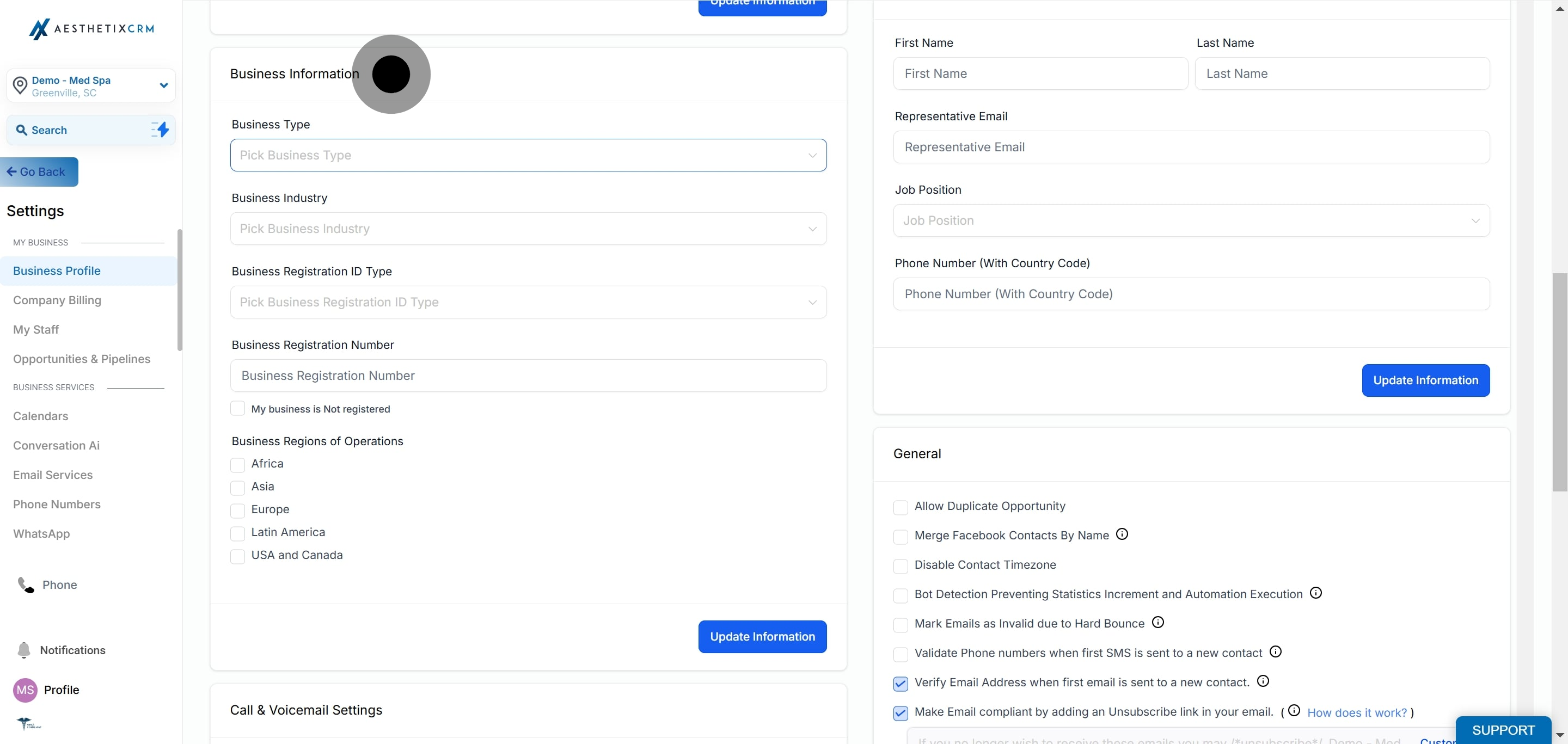 2 Then, click on "Pick Business Type".