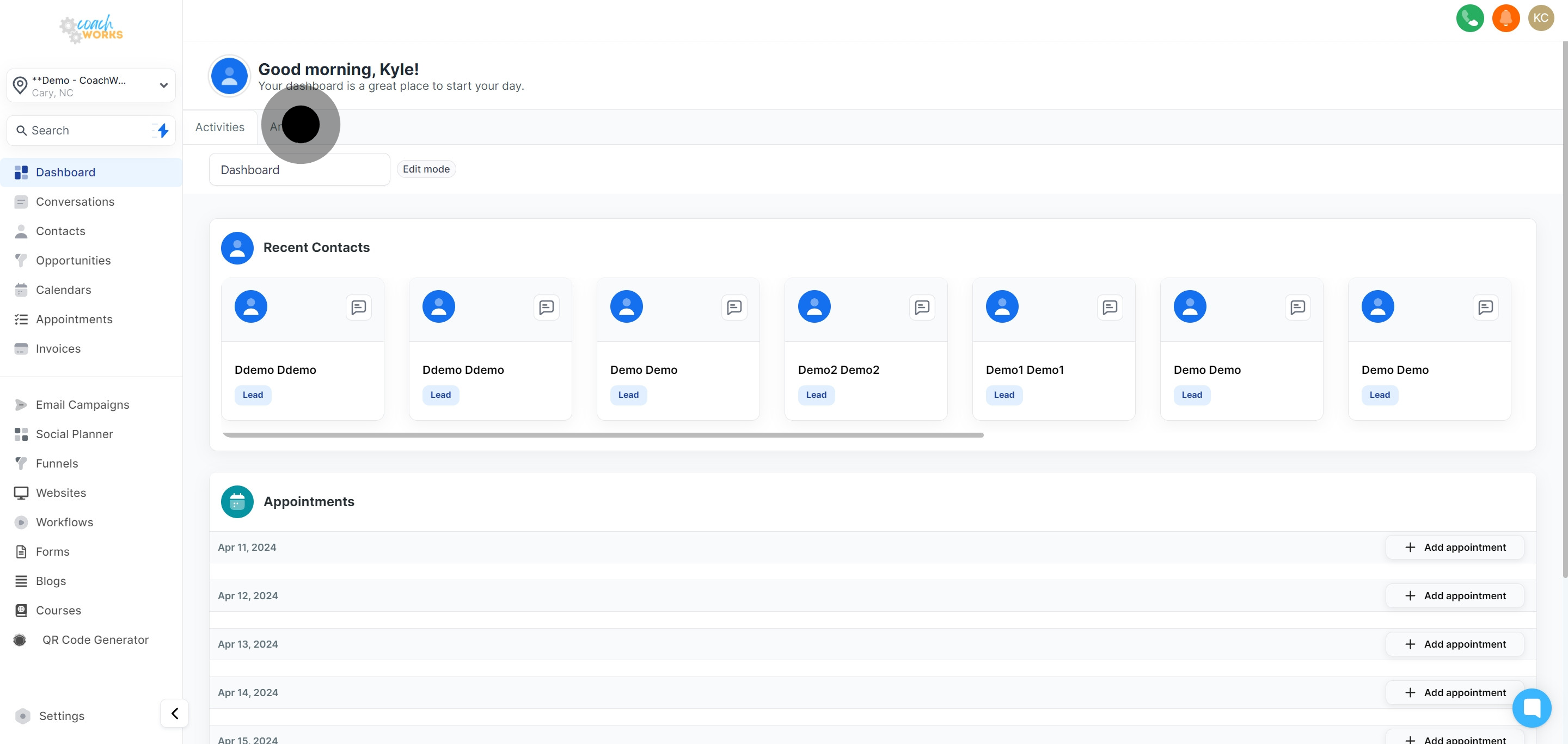 1 Once that's done, click on "analytics".