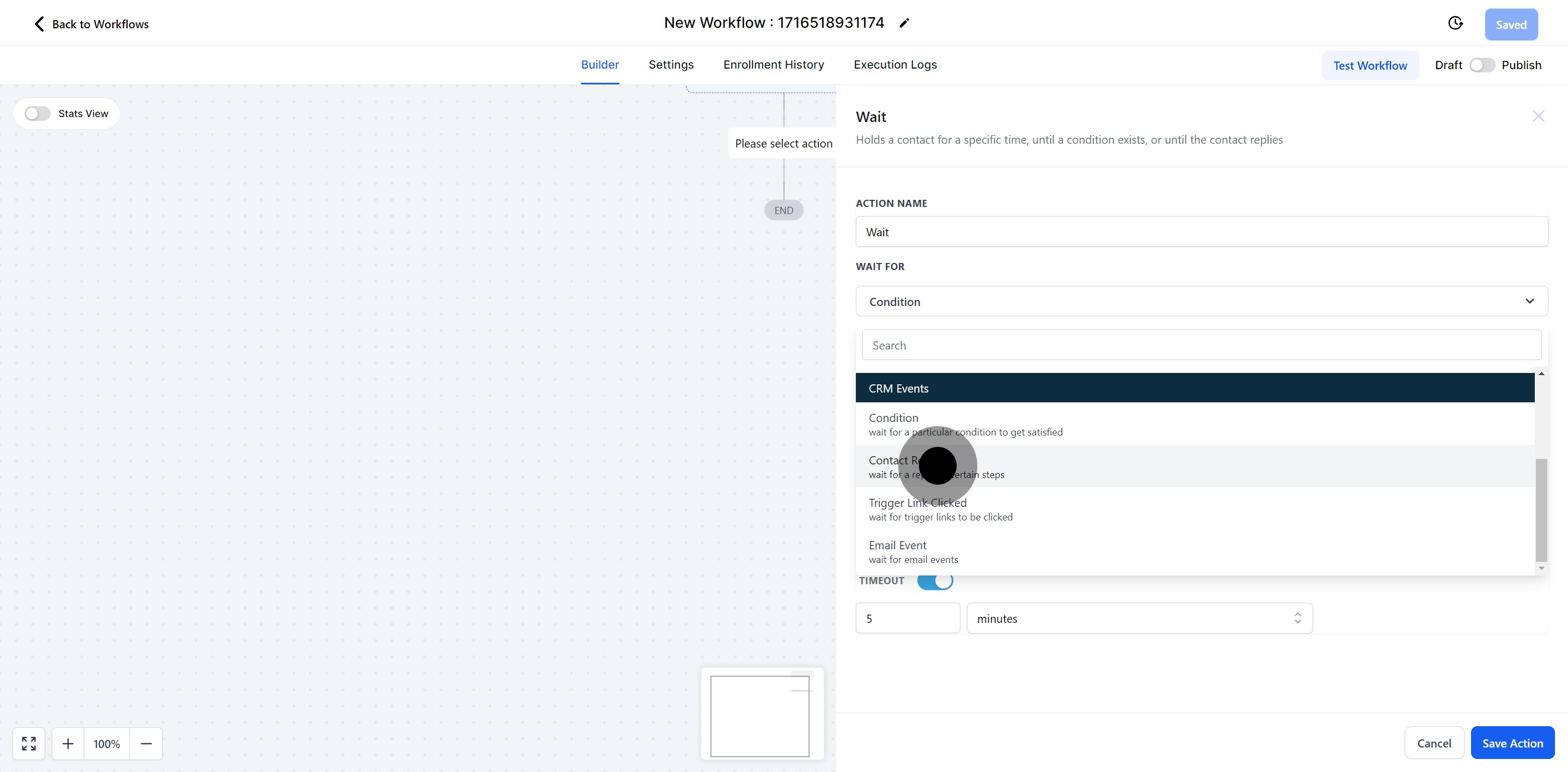 20 Click on "Contact Reply".