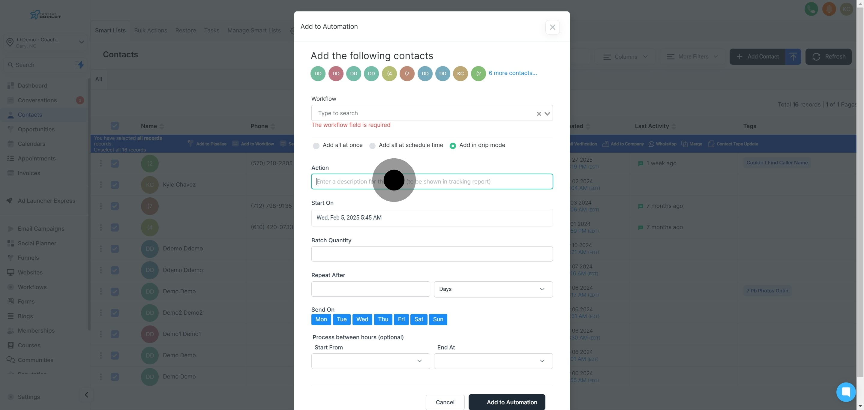 10 After, click on the element.