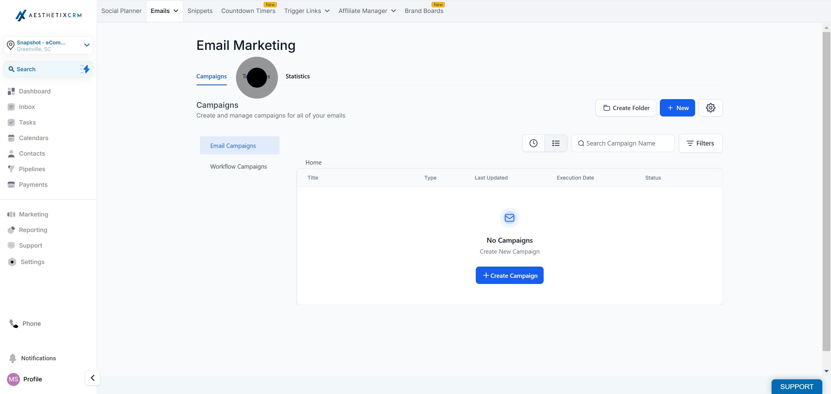 3 Click on "Templates".