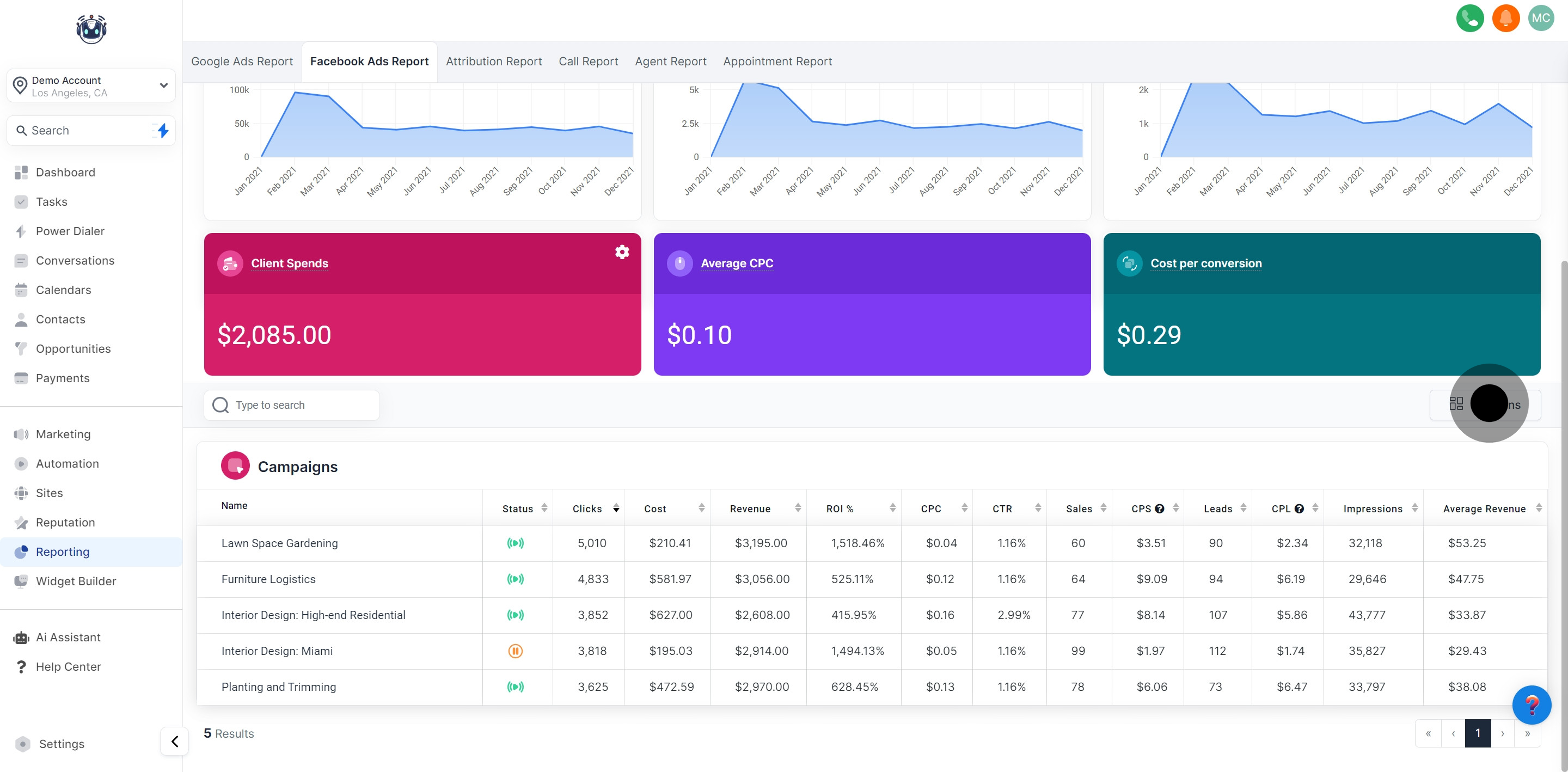 12 Click on "Columns".